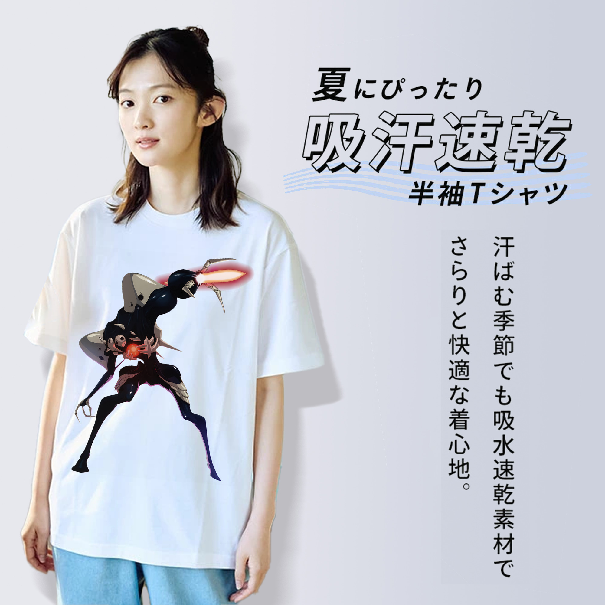 EVA 新世紀エヴァンゲリオン レディースカジュアルプリントTシャツ（綿100％）