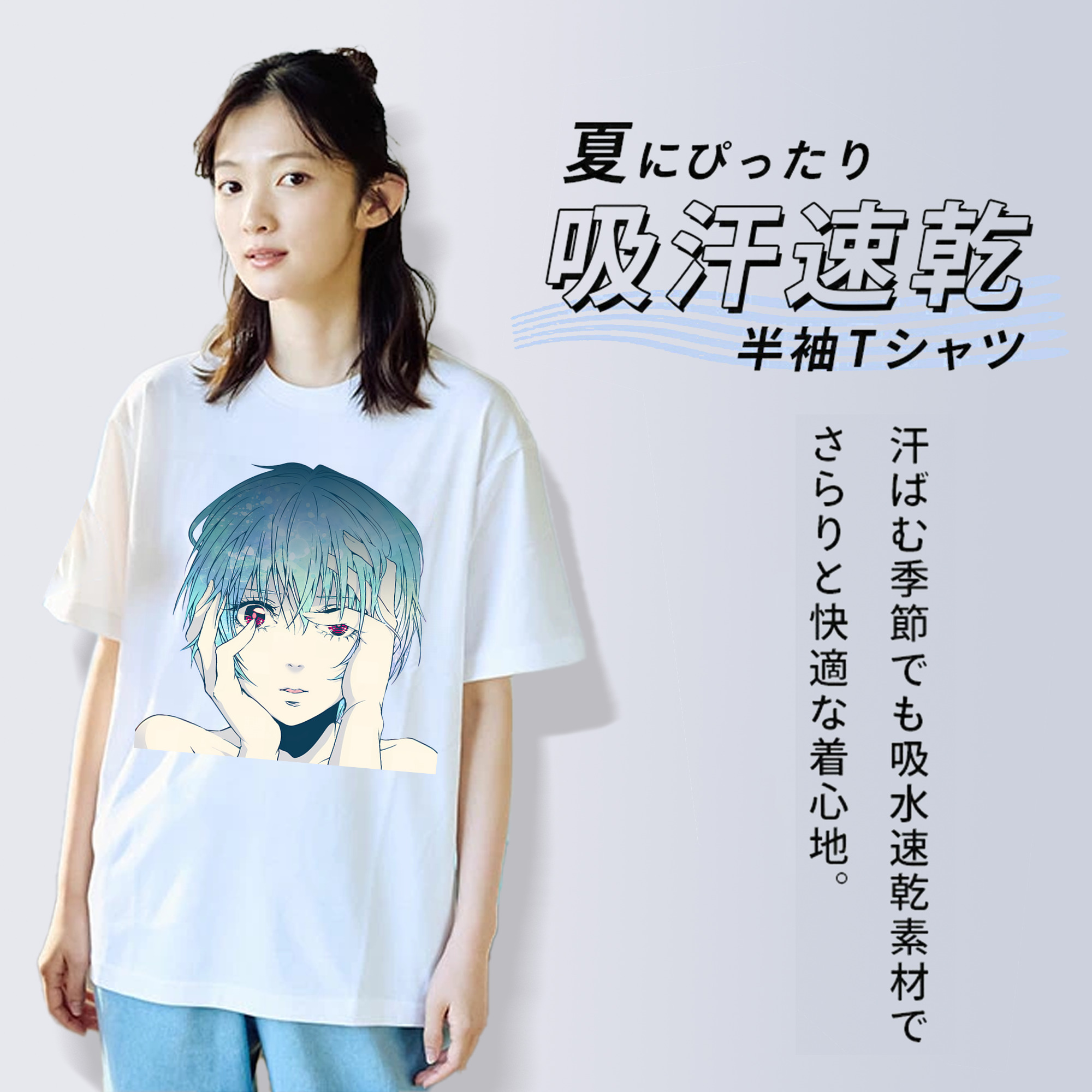 EVA 新世紀エヴァンゲリオン レディースカジュアルプリントTシャツ（綿100％）