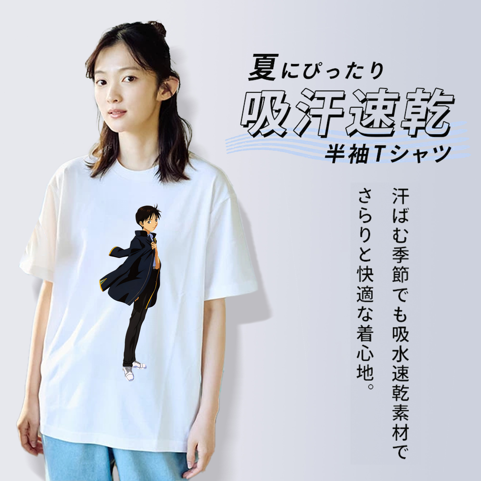 EVA 新世紀エヴァンゲリオン レディースカジュアルプリントTシャツ（綿100％）
