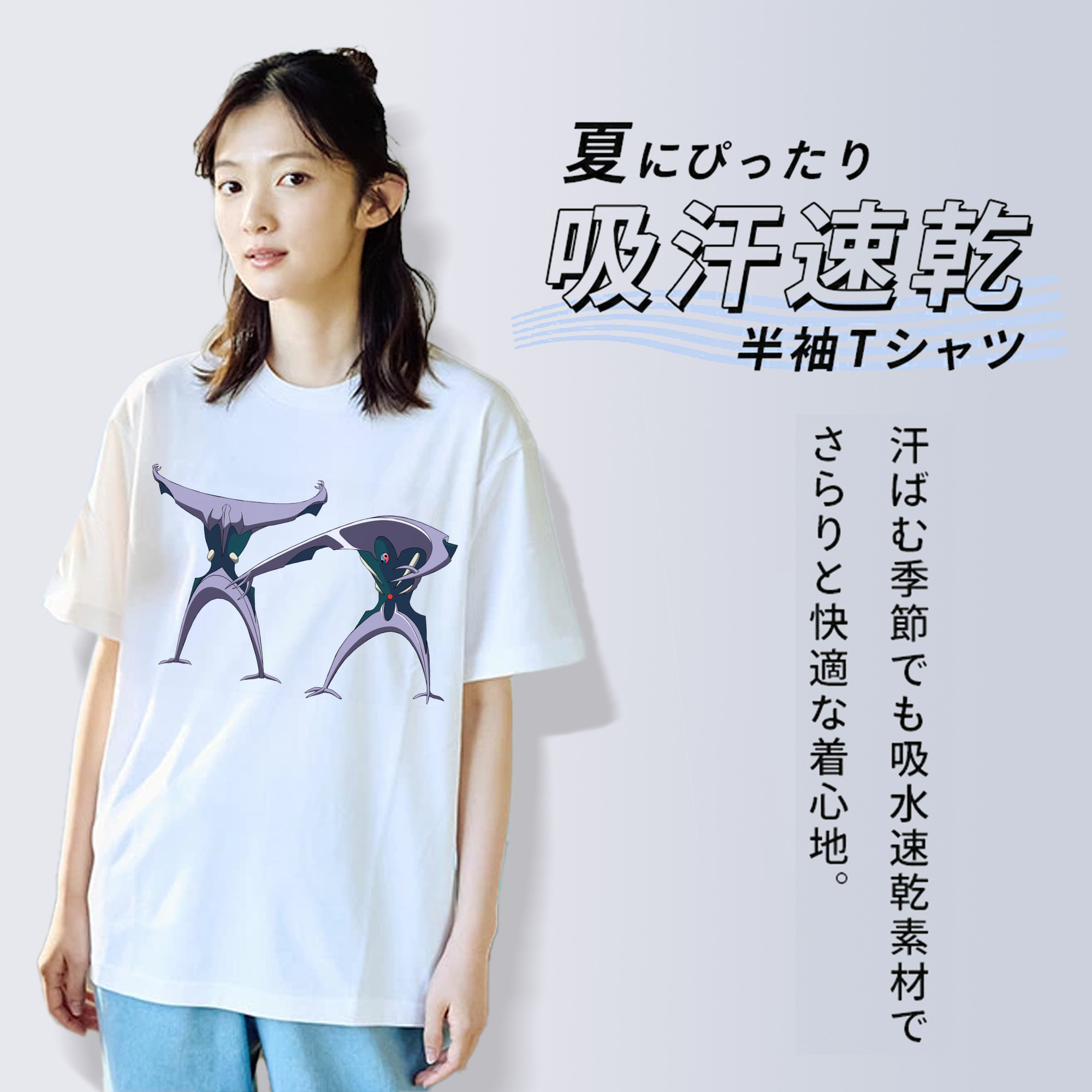 EVA 新世紀エヴァンゲリオン レディースカジュアルプリントTシャツ（綿100％）