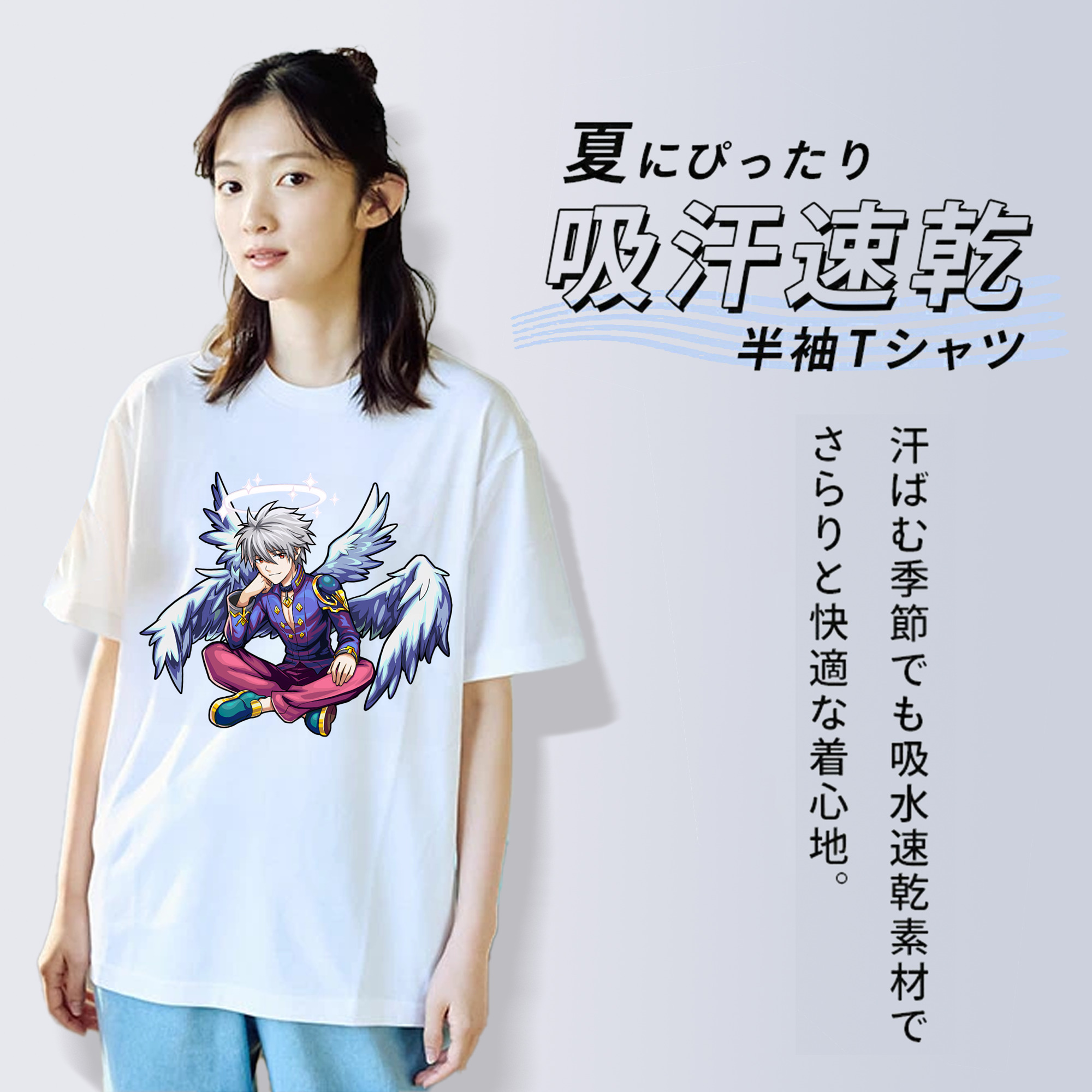 EVA 新世紀エヴァンゲリオン レディースカジュアルプリントTシャツ（綿100％）