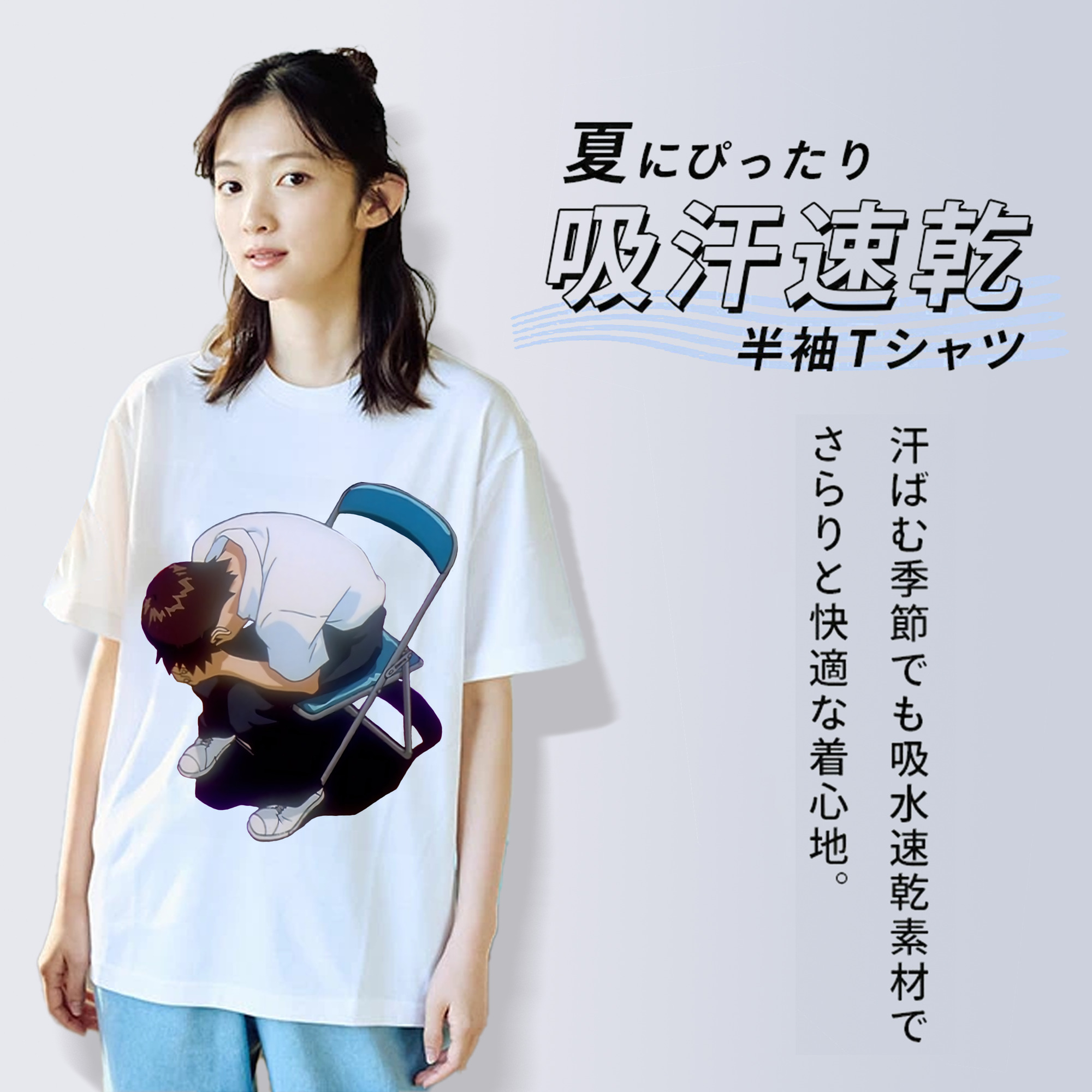 EVA 新世紀エヴァンゲリオン レディースカジュアルプリントTシャツ（綿100％）