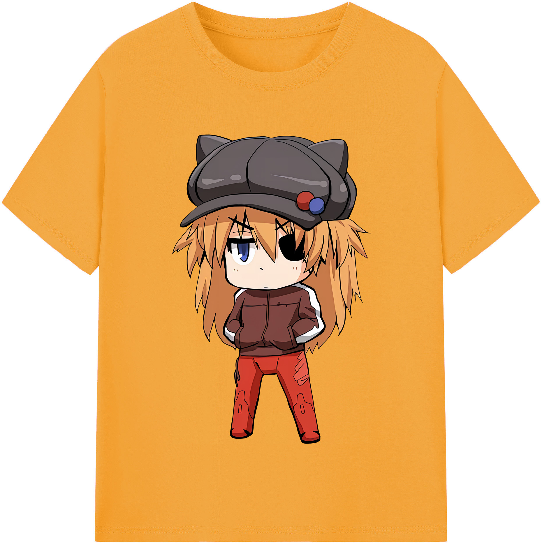 （画像用） EVA 新世紀エヴァンゲリオン レディースカジュアルプリントTシャツ（綿100％）