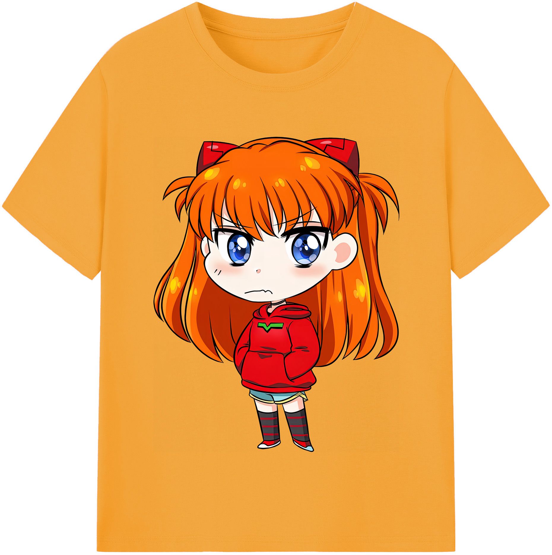 （画像用） EVA 新世紀エヴァンゲリオン レディースカジュアルプリントTシャツ（綿100％）