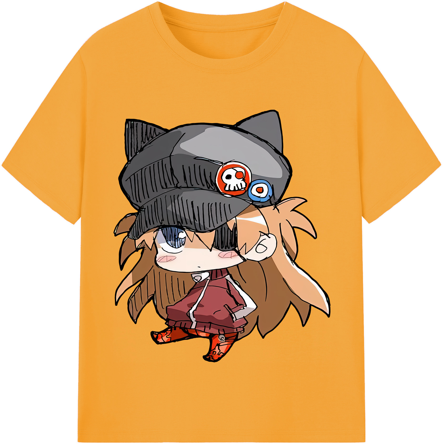 （画像用） EVA 新世紀エヴァンゲリオン レディースカジュアルプリントTシャツ（綿100％）