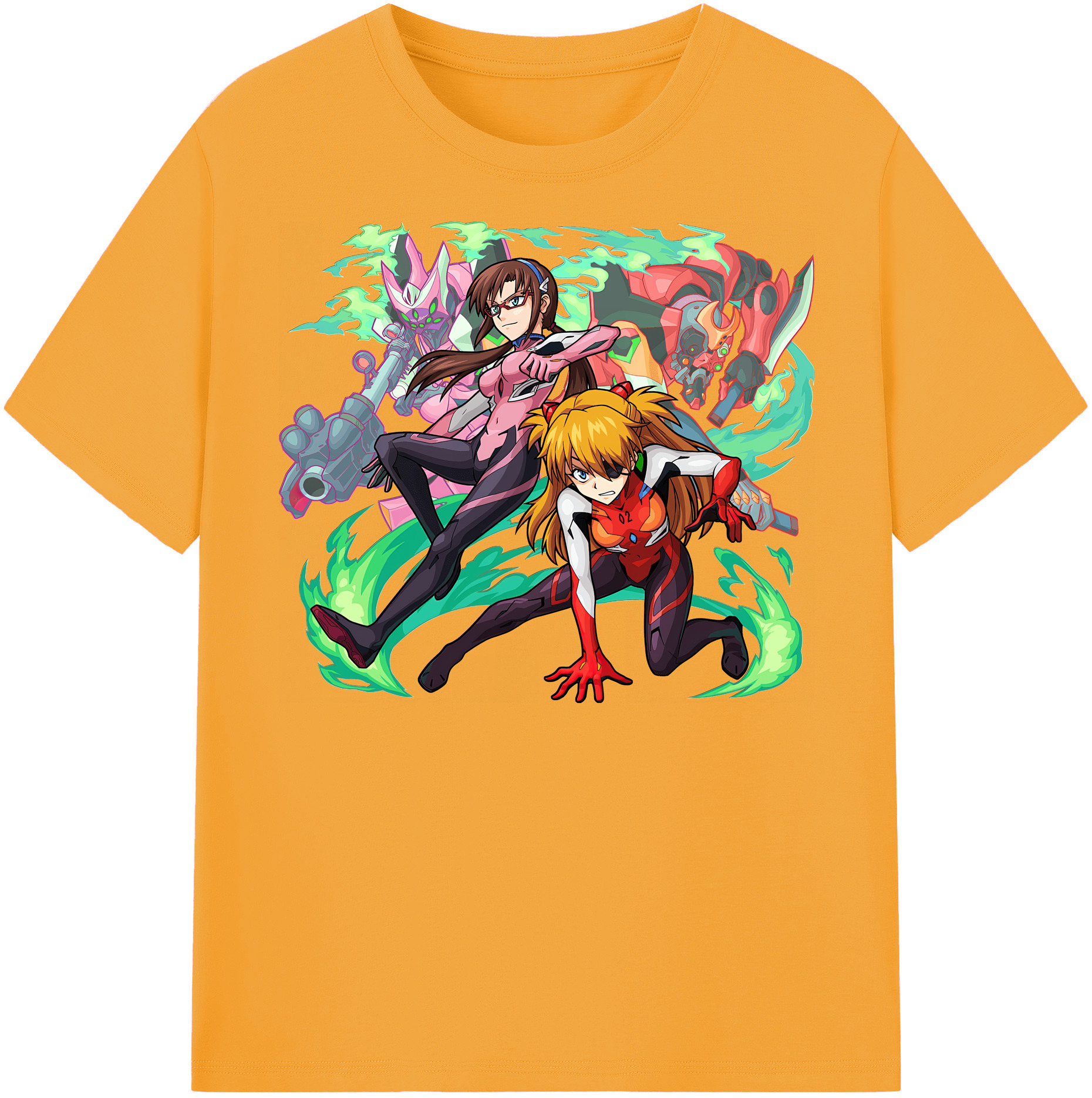 （画像用） EVA 新世紀エヴァンゲリオン レディースカジュアルプリントTシャツ（綿100％）