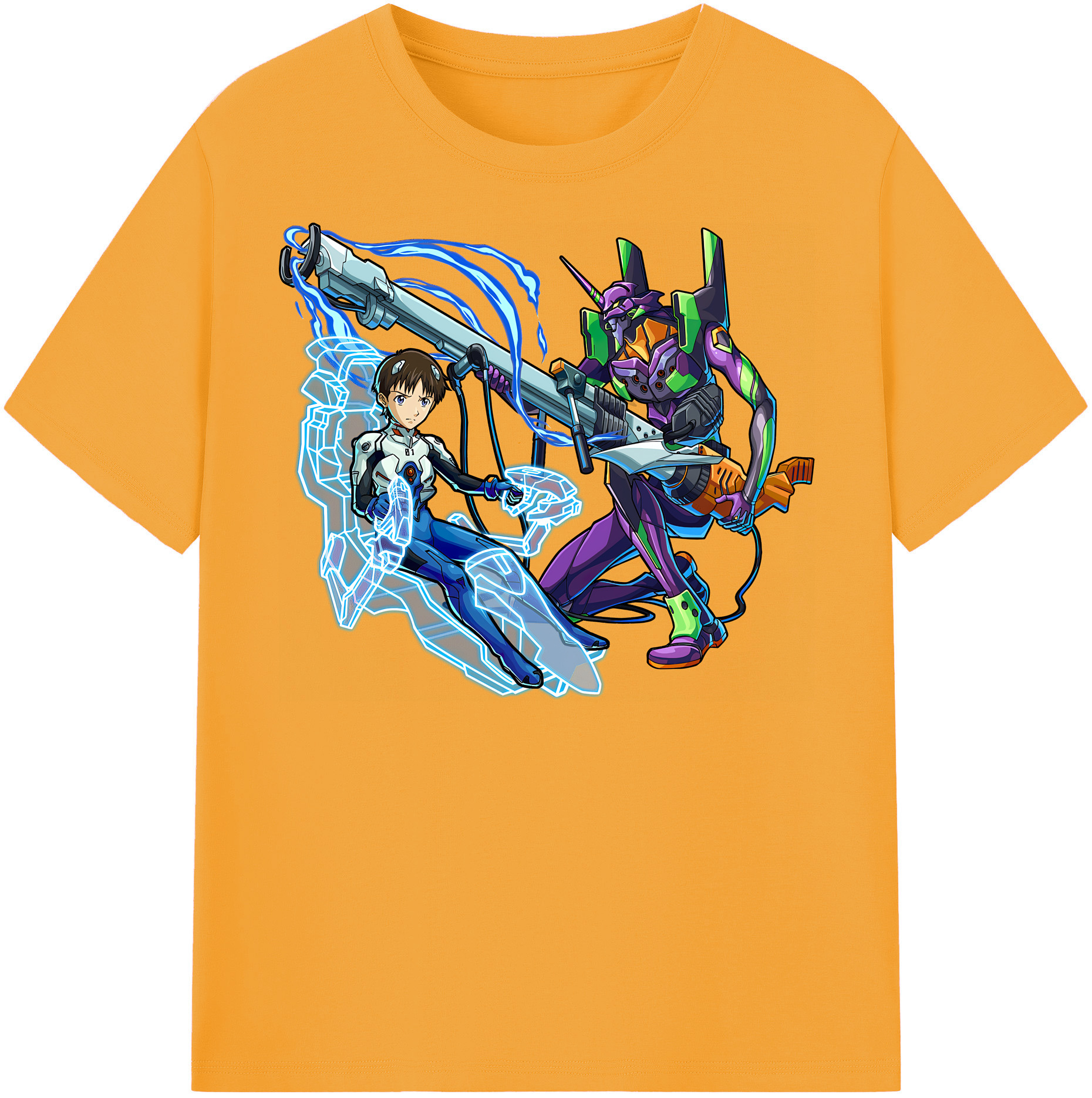 （画像用） EVA 新世紀エヴァンゲリオン レディースカジュアルプリントTシャツ（綿100％）