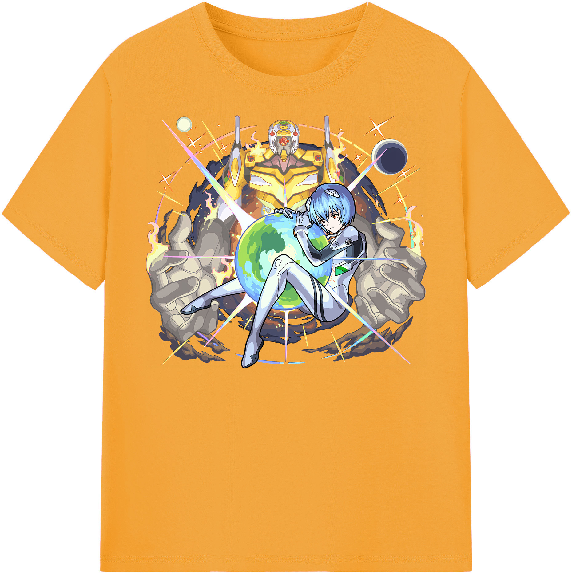 （画像用） EVA 新世紀エヴァンゲリオン レディースカジュアルプリントTシャツ（綿100％）