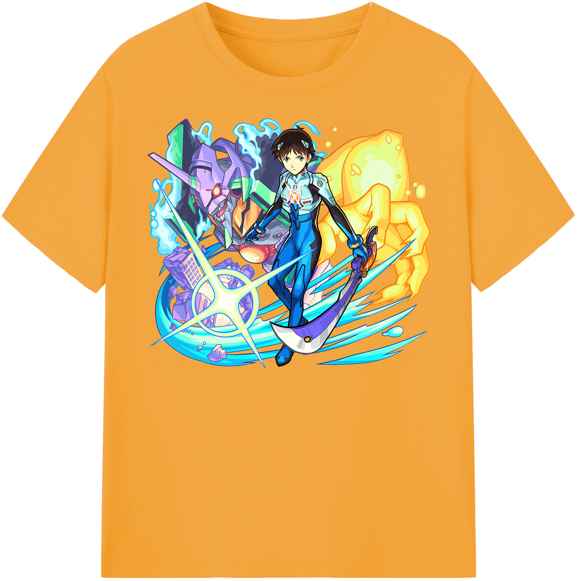 （画像用） EVA 新世紀エヴァンゲリオン レディースカジュアルプリントTシャツ（綿100％）