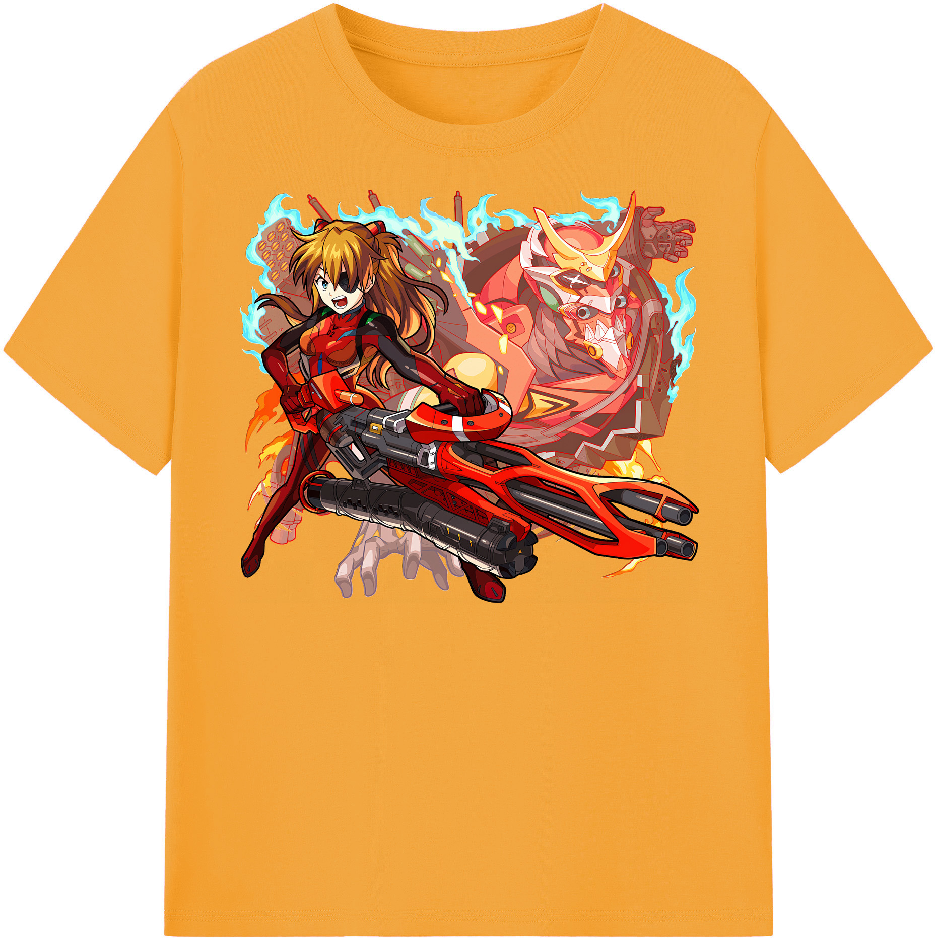 （画像用） EVA 新世紀エヴァンゲリオン レディースカジュアルプリントTシャツ（綿100％）