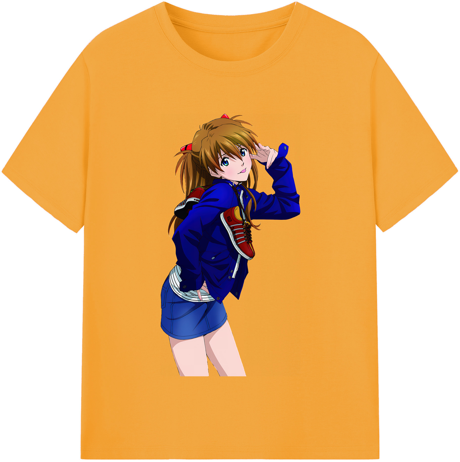 （画像用） EVA 新世紀エヴァンゲリオン レディースカジュアルプリントTシャツ（綿100％）