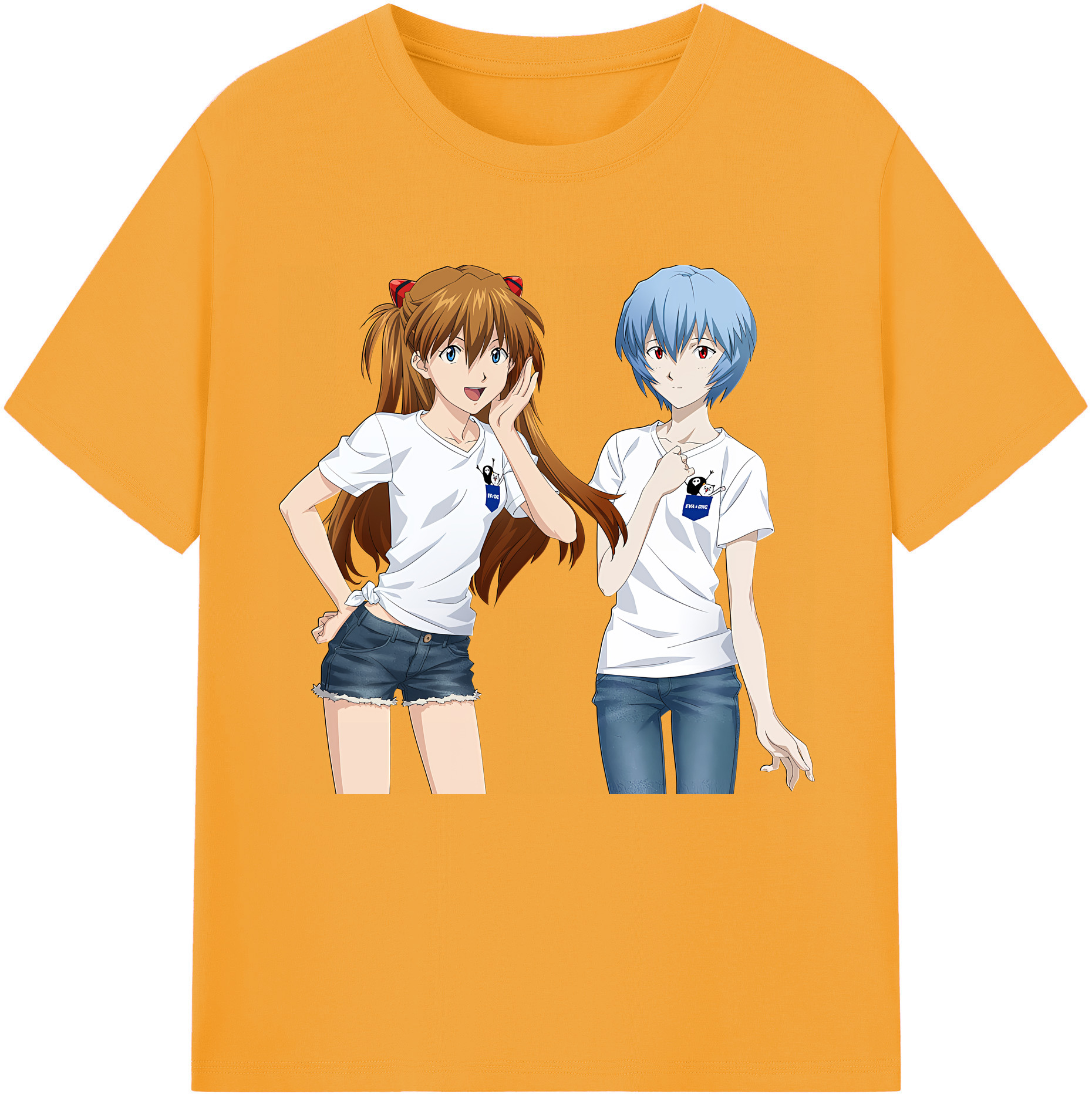 （画像用） EVA 新世紀エヴァンゲリオン レディースカジュアルプリントTシャツ（綿100％）