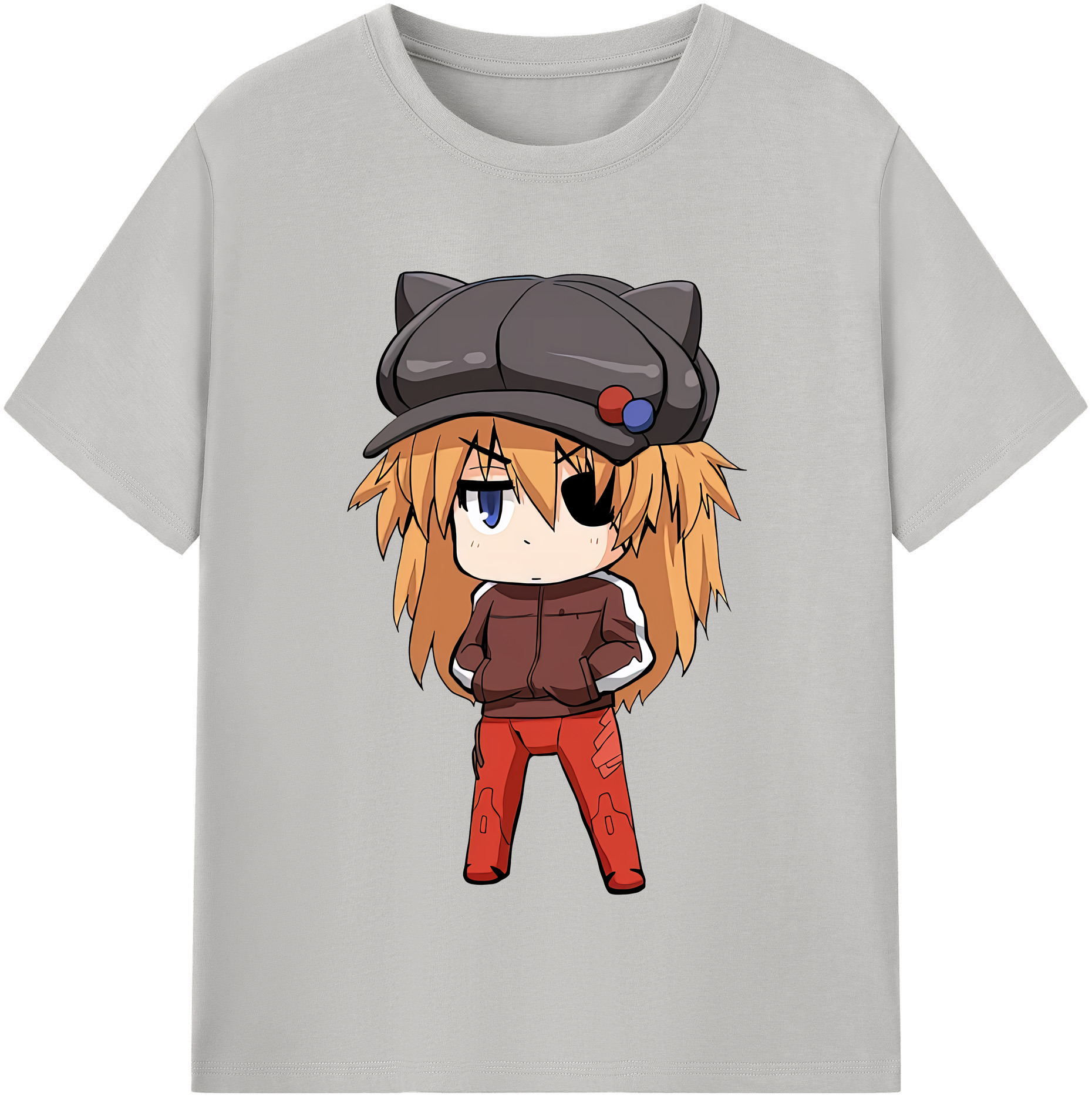 （画像用） EVA 新世紀エヴァンゲリオン レディースカジュアルプリントTシャツ（綿100％）