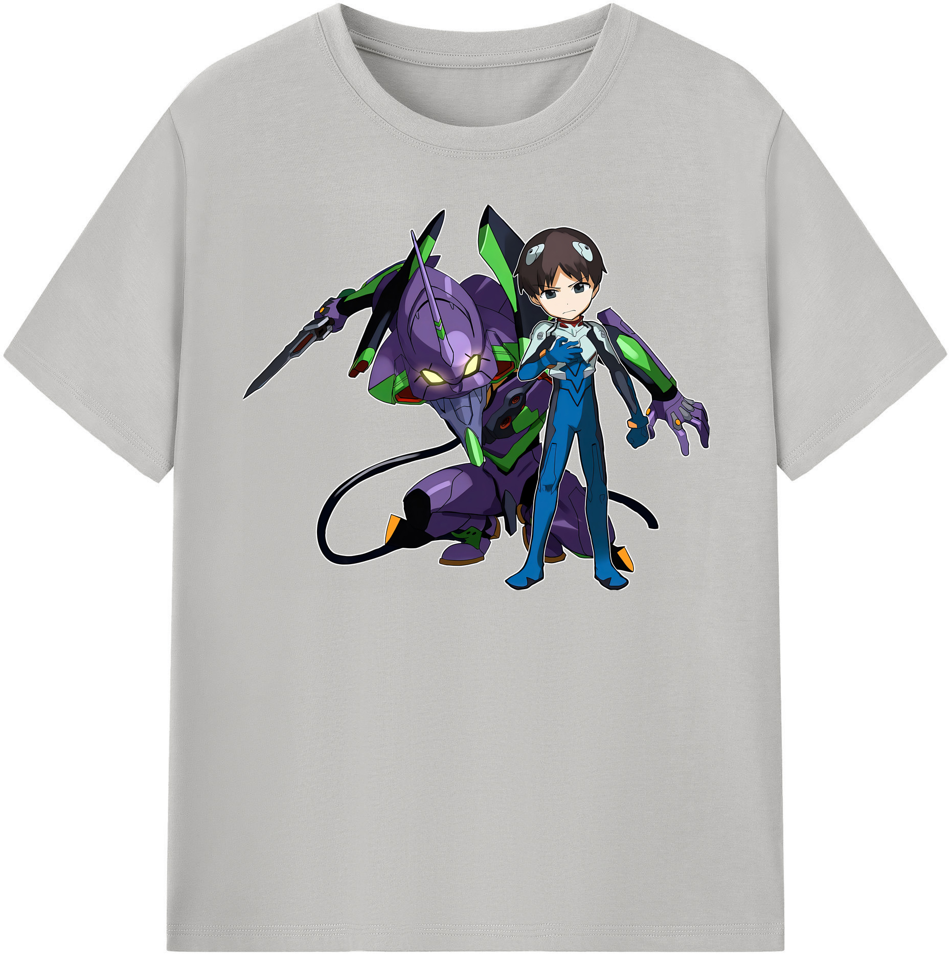 （画像用） EVA 新世紀エヴァンゲリオン レディースカジュアルプリントTシャツ（綿100％）