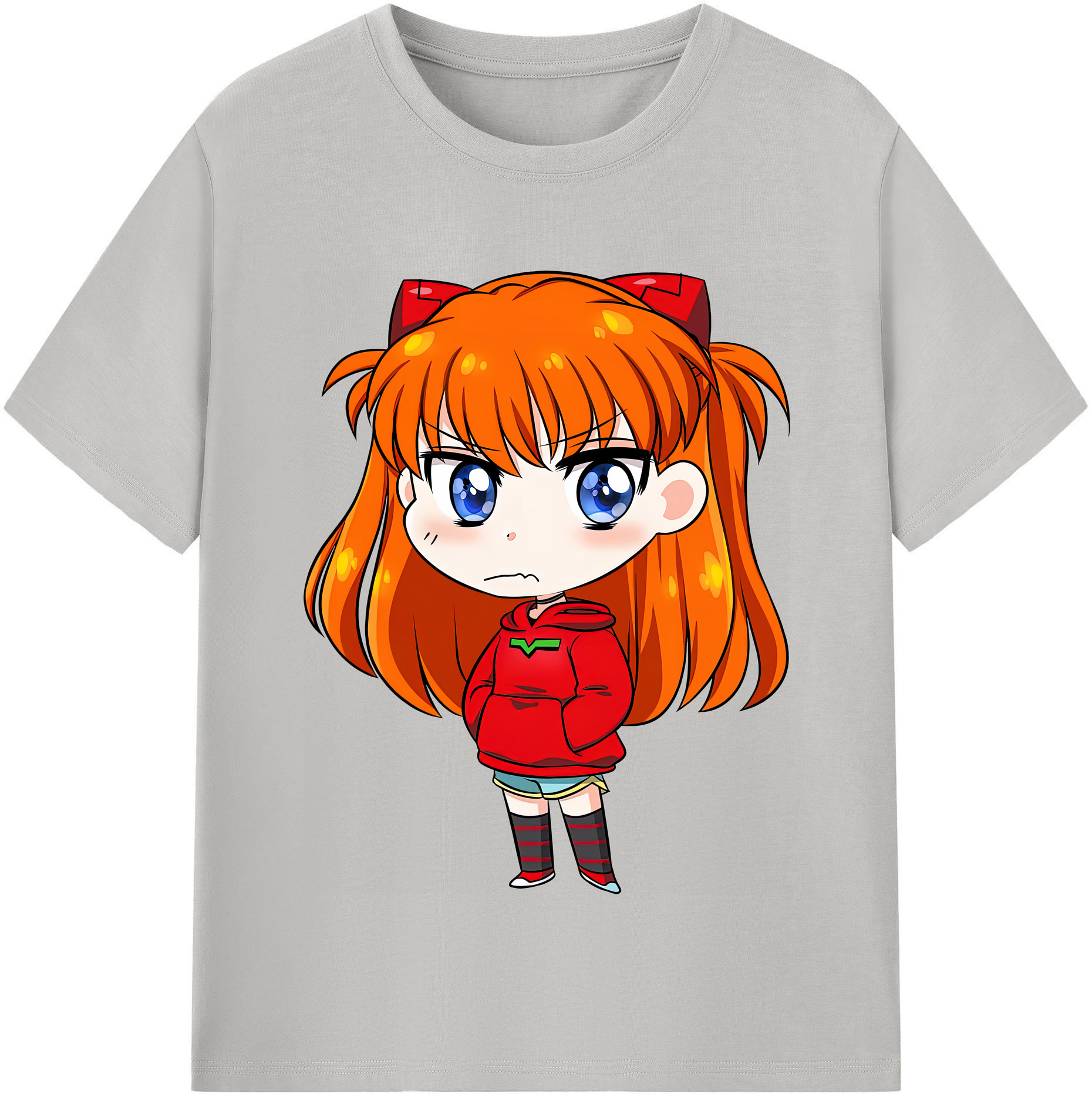 （画像用） EVA 新世紀エヴァンゲリオン レディースカジュアルプリントTシャツ（綿100％）