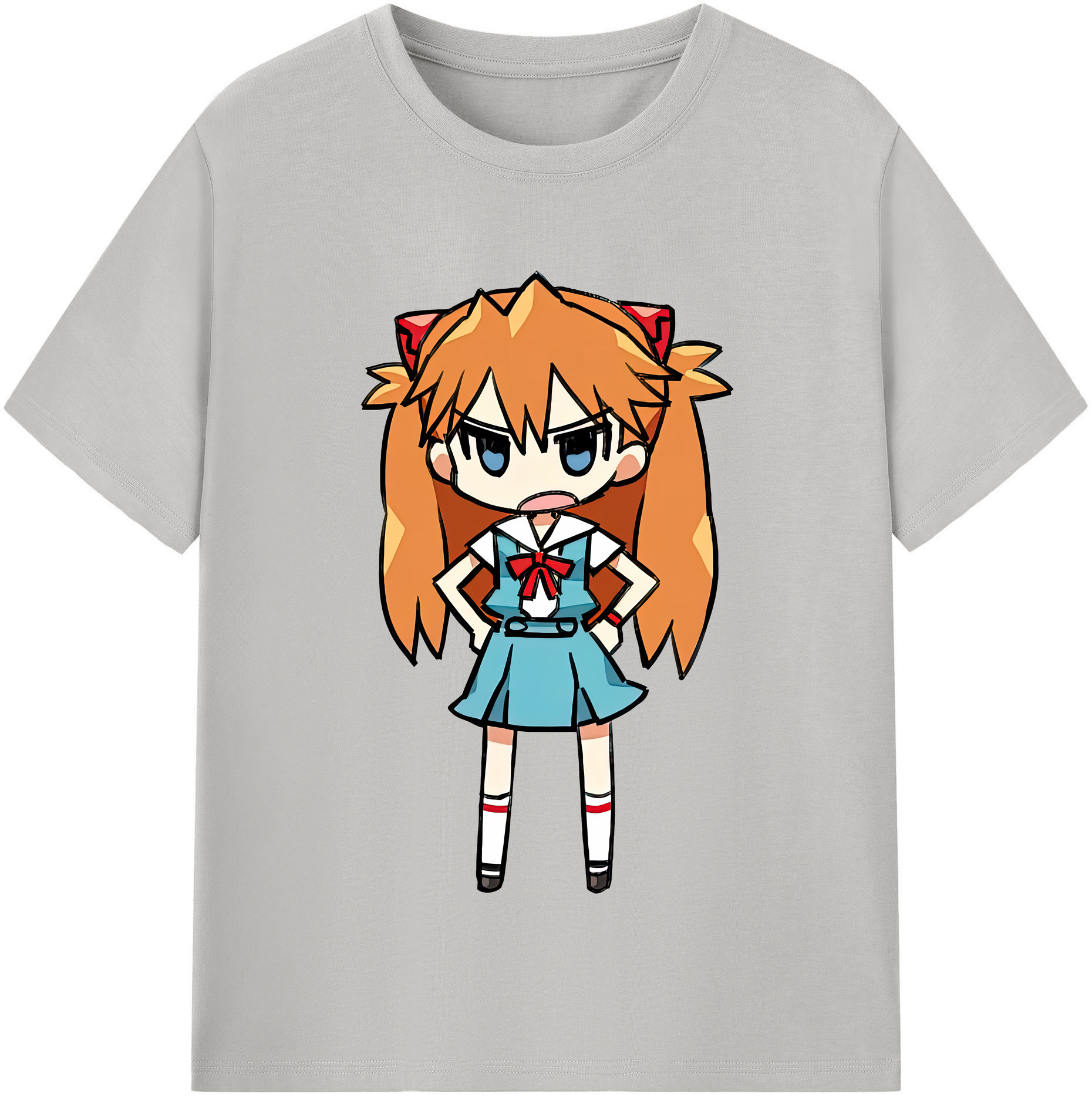 （画像用） EVA 新世紀エヴァンゲリオン レディースカジュアルプリントTシャツ（綿100％）