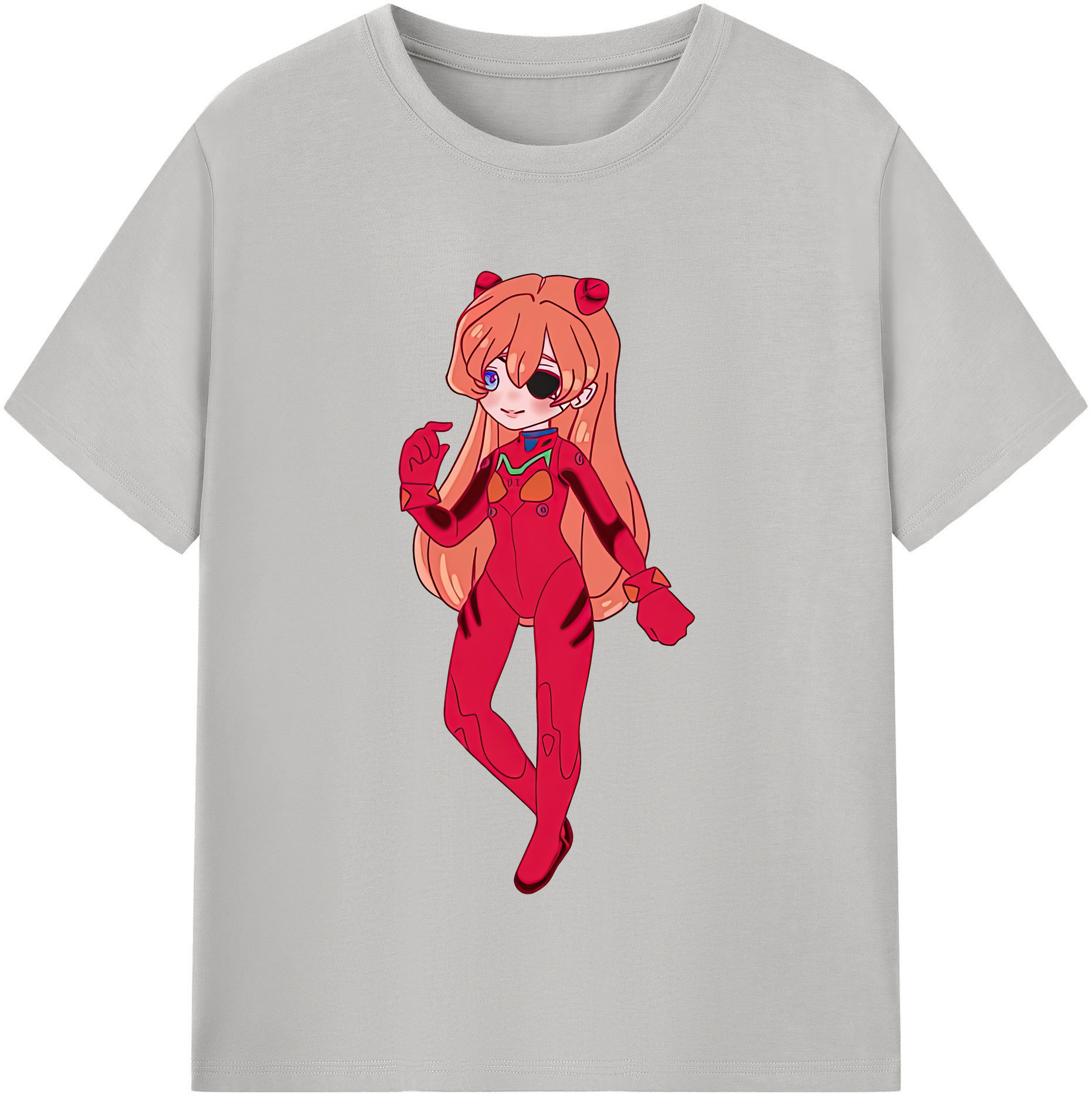 （画像用） EVA 新世紀エヴァンゲリオン レディースカジュアルプリントTシャツ（綿100％）