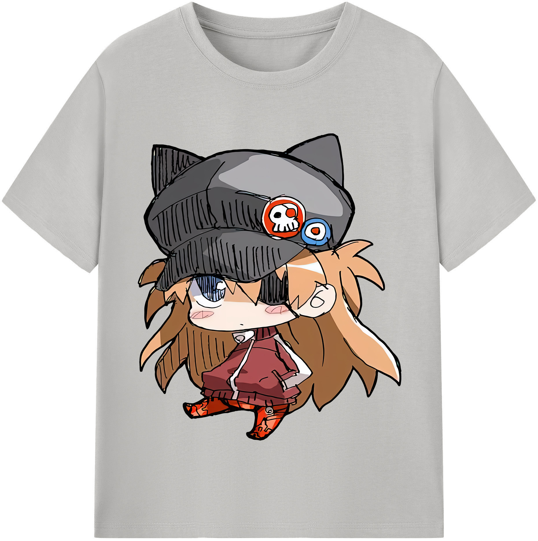 （画像用） EVA 新世紀エヴァンゲリオン レディースカジュアルプリントTシャツ（綿100％）