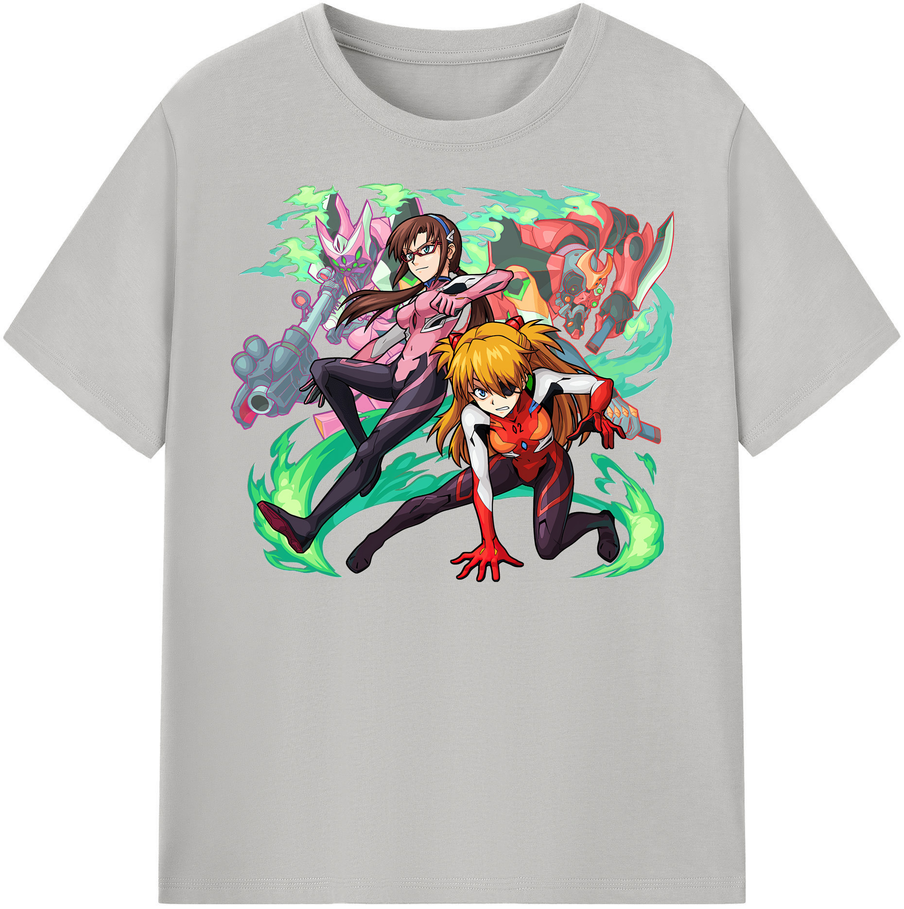 （画像用） EVA 新世紀エヴァンゲリオン レディースカジュアルプリントTシャツ（綿100％）
