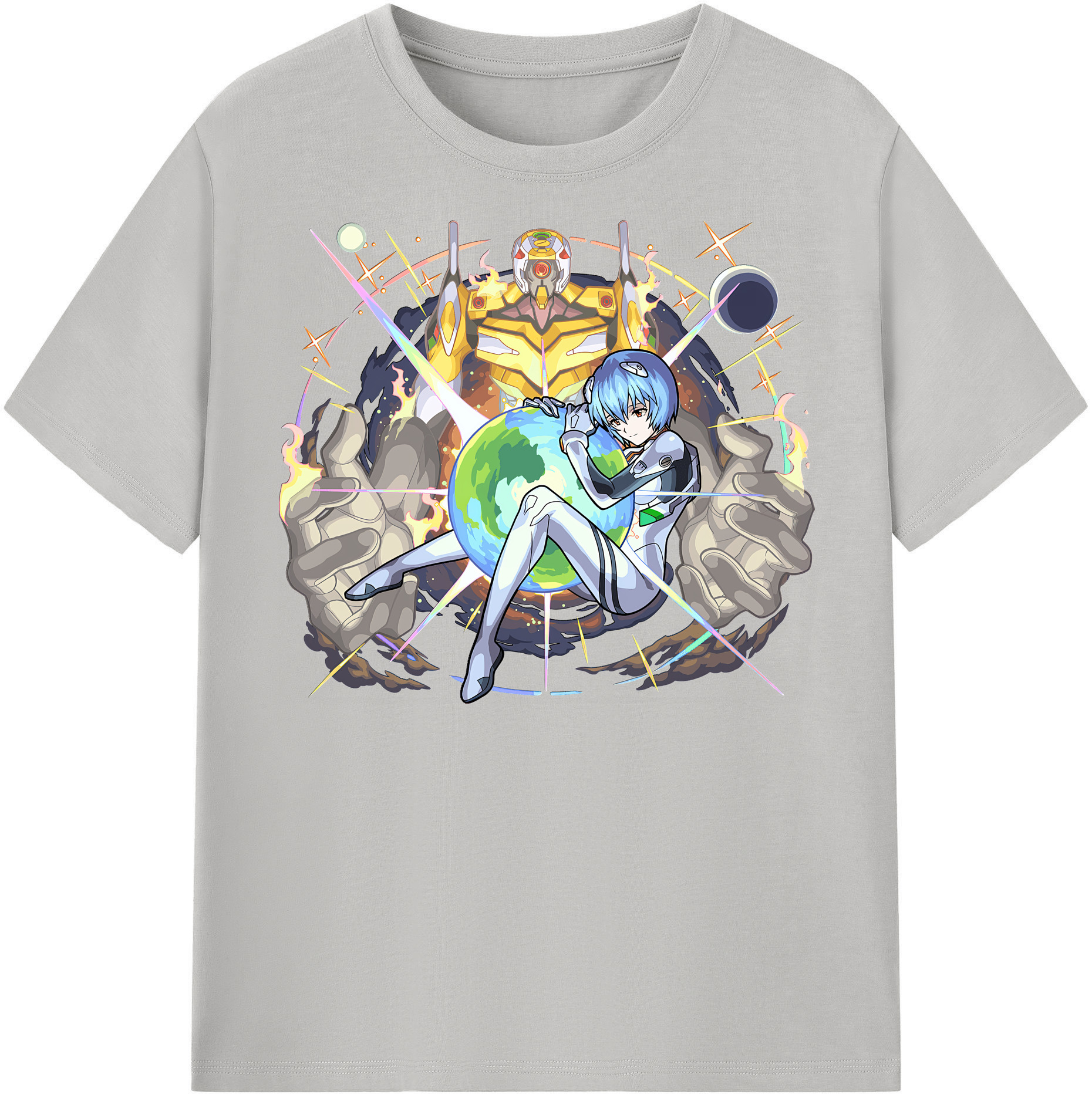 （画像用） EVA 新世紀エヴァンゲリオン レディースカジュアルプリントTシャツ（綿100％）