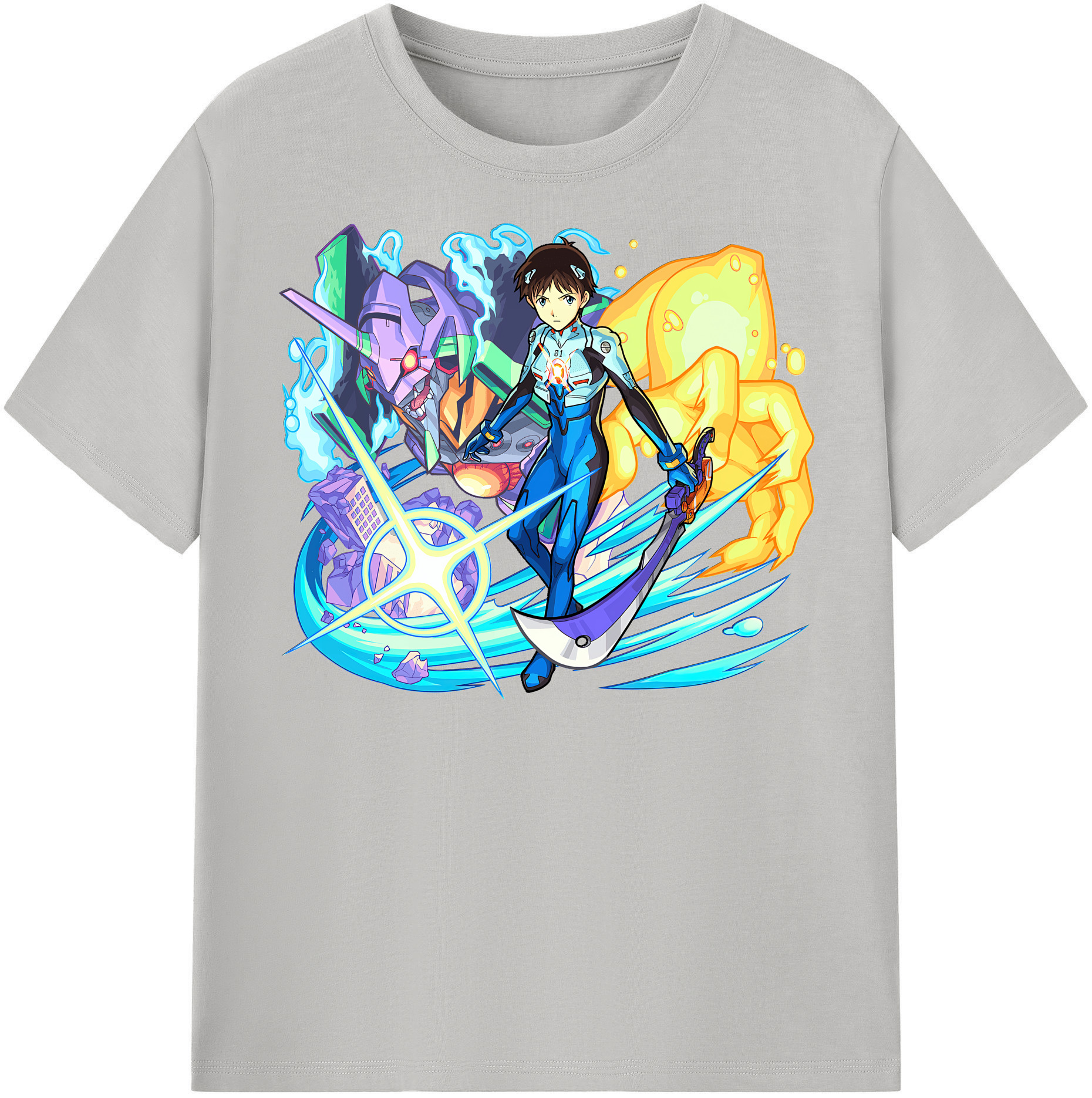 （画像用） EVA 新世紀エヴァンゲリオン レディースカジュアルプリントTシャツ（綿100％）