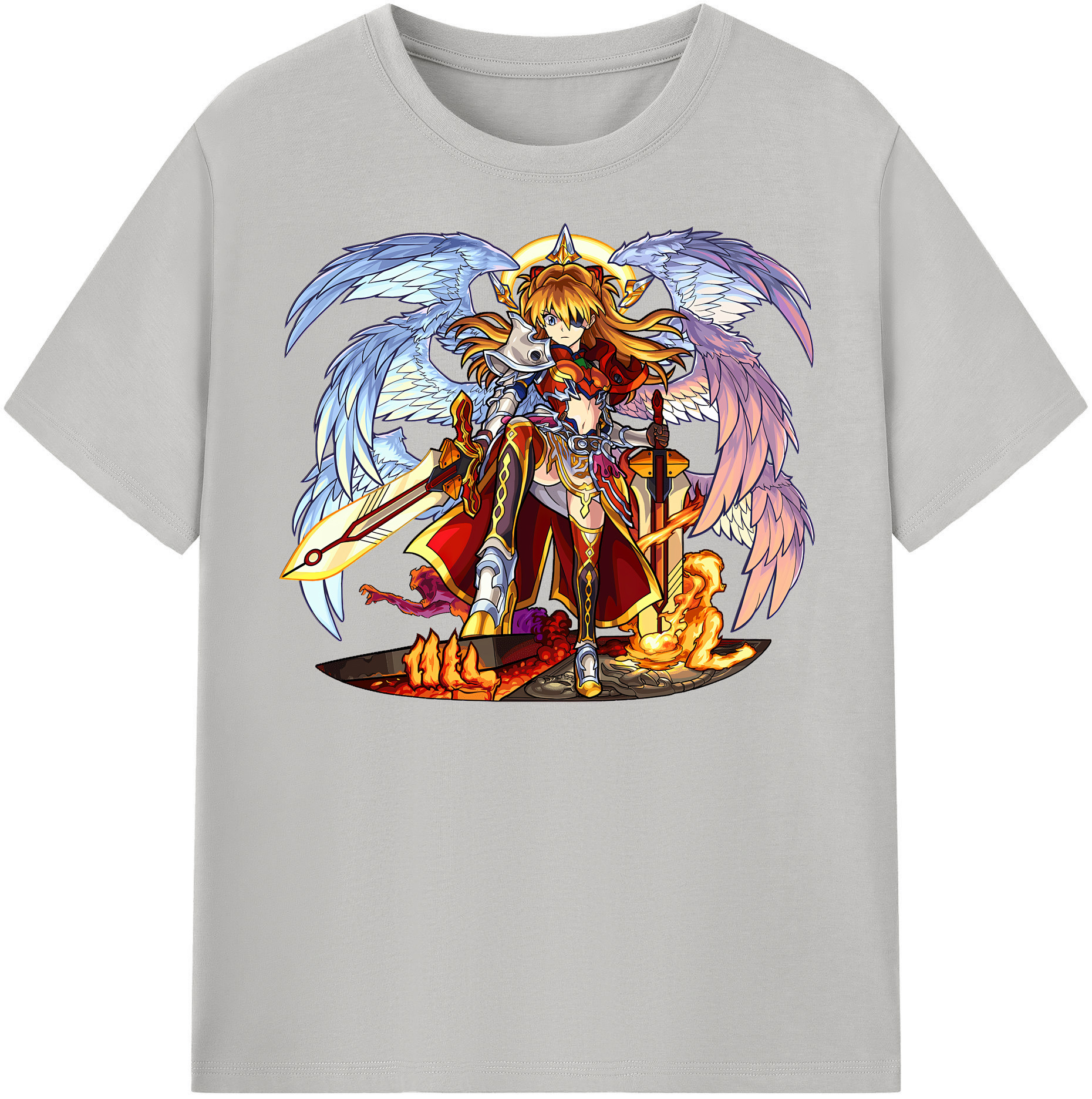 （画像用） EVA 新世紀エヴァンゲリオン レディースカジュアルプリントTシャツ（綿100％）