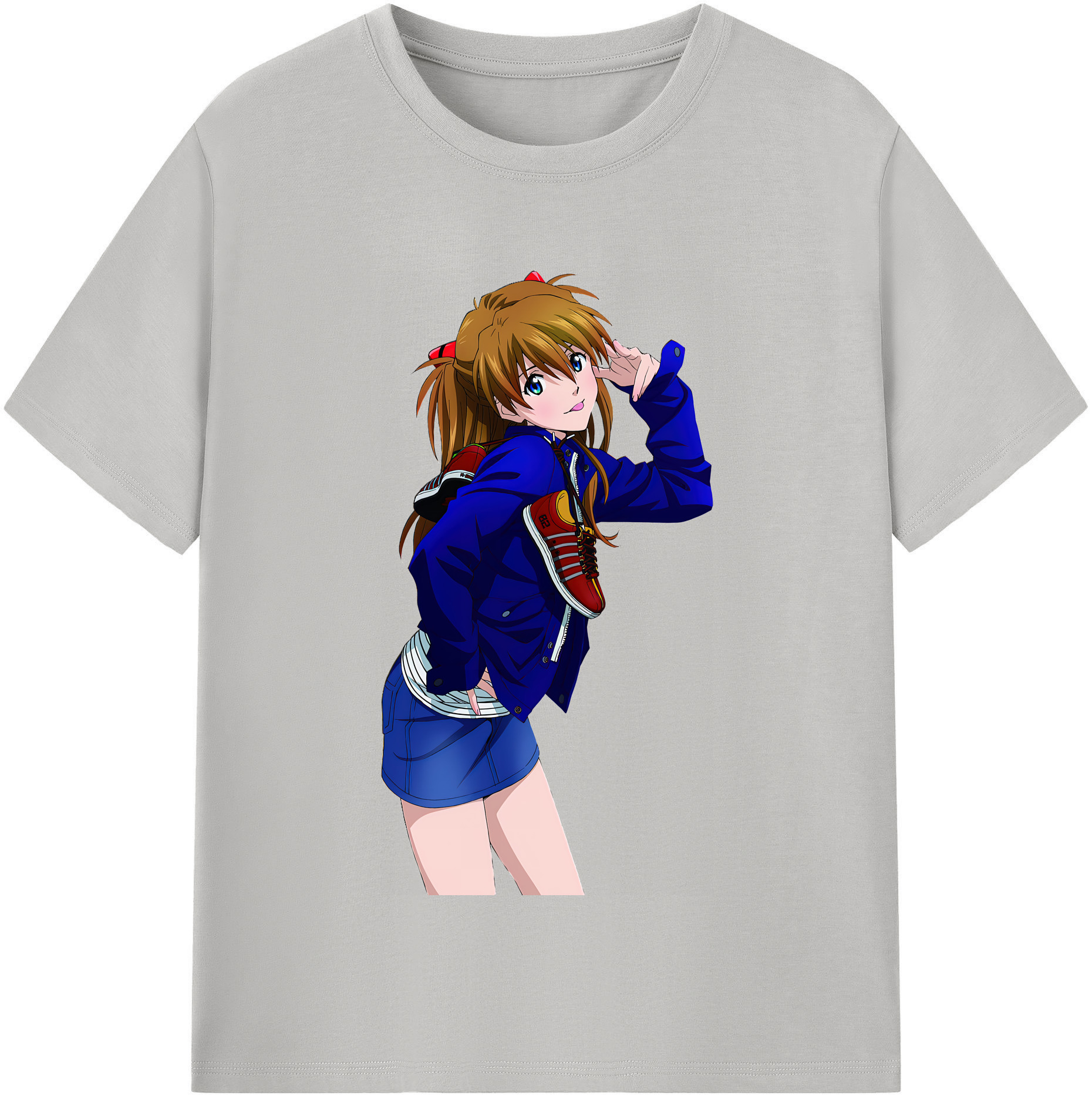（画像用） EVA 新世紀エヴァンゲリオン レディースカジュアルプリントTシャツ（綿100％）