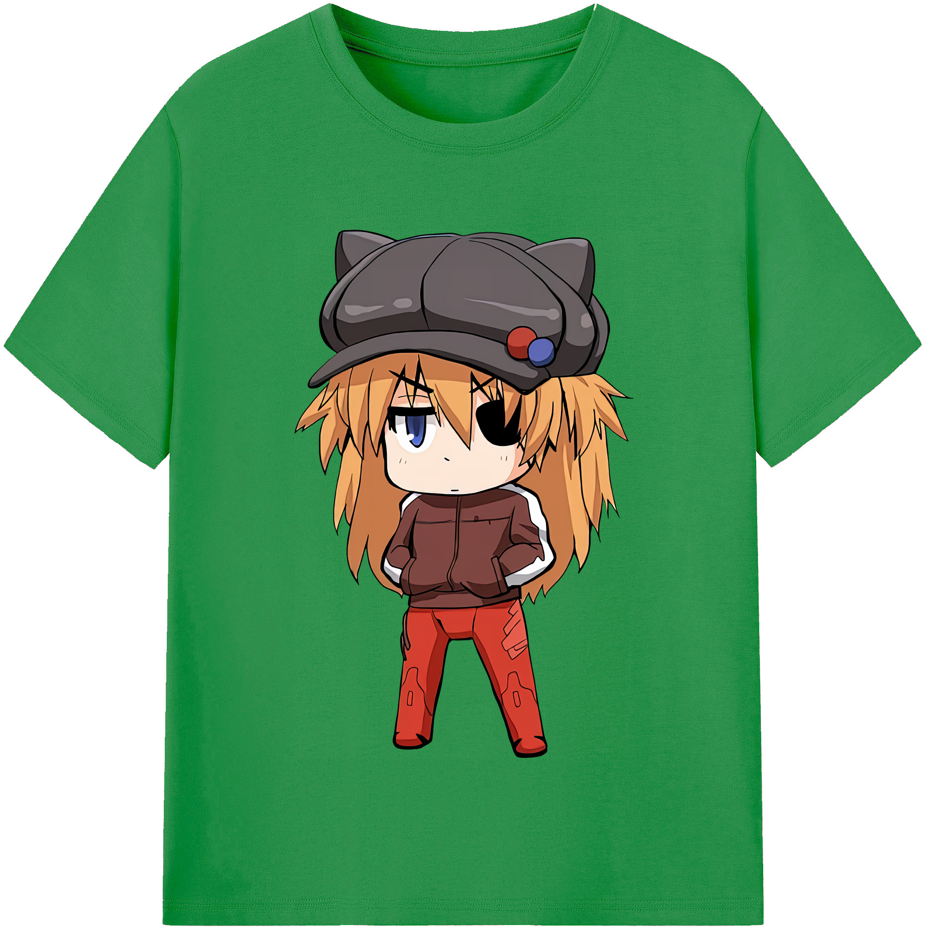 （画像用） EVA 新世紀エヴァンゲリオン レディースカジュアルプリントTシャツ（綿100％）
