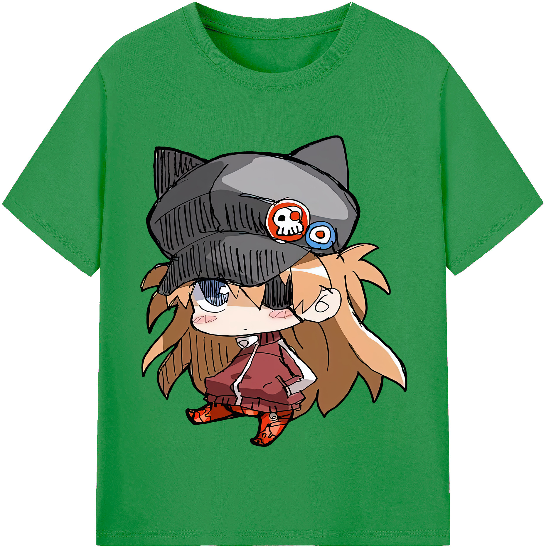 （画像用） EVA 新世紀エヴァンゲリオン レディースカジュアルプリントTシャツ（綿100％）