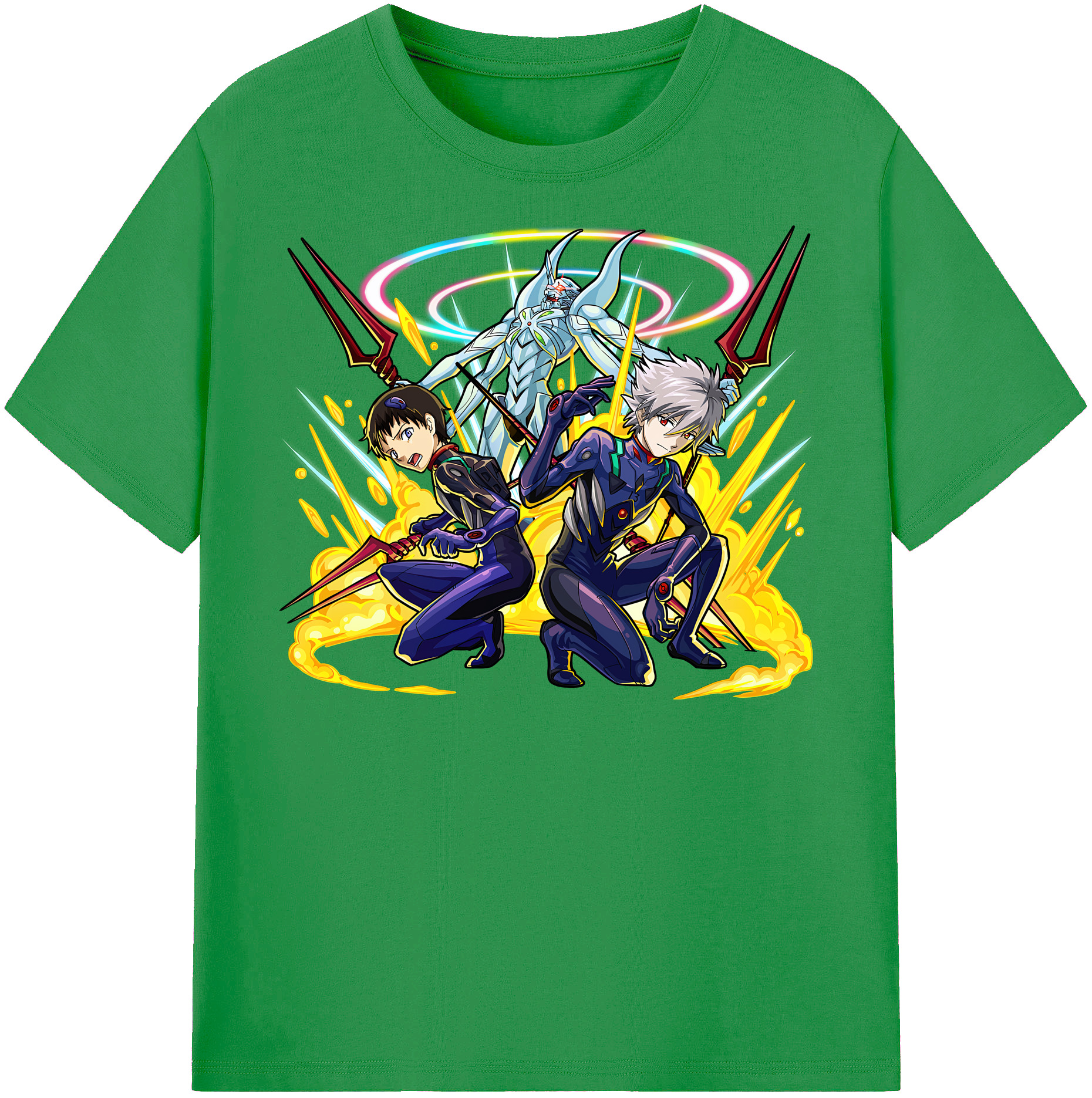 （画像用） EVA 新世紀エヴァンゲリオン レディースカジュアルプリントTシャツ（綿100％）