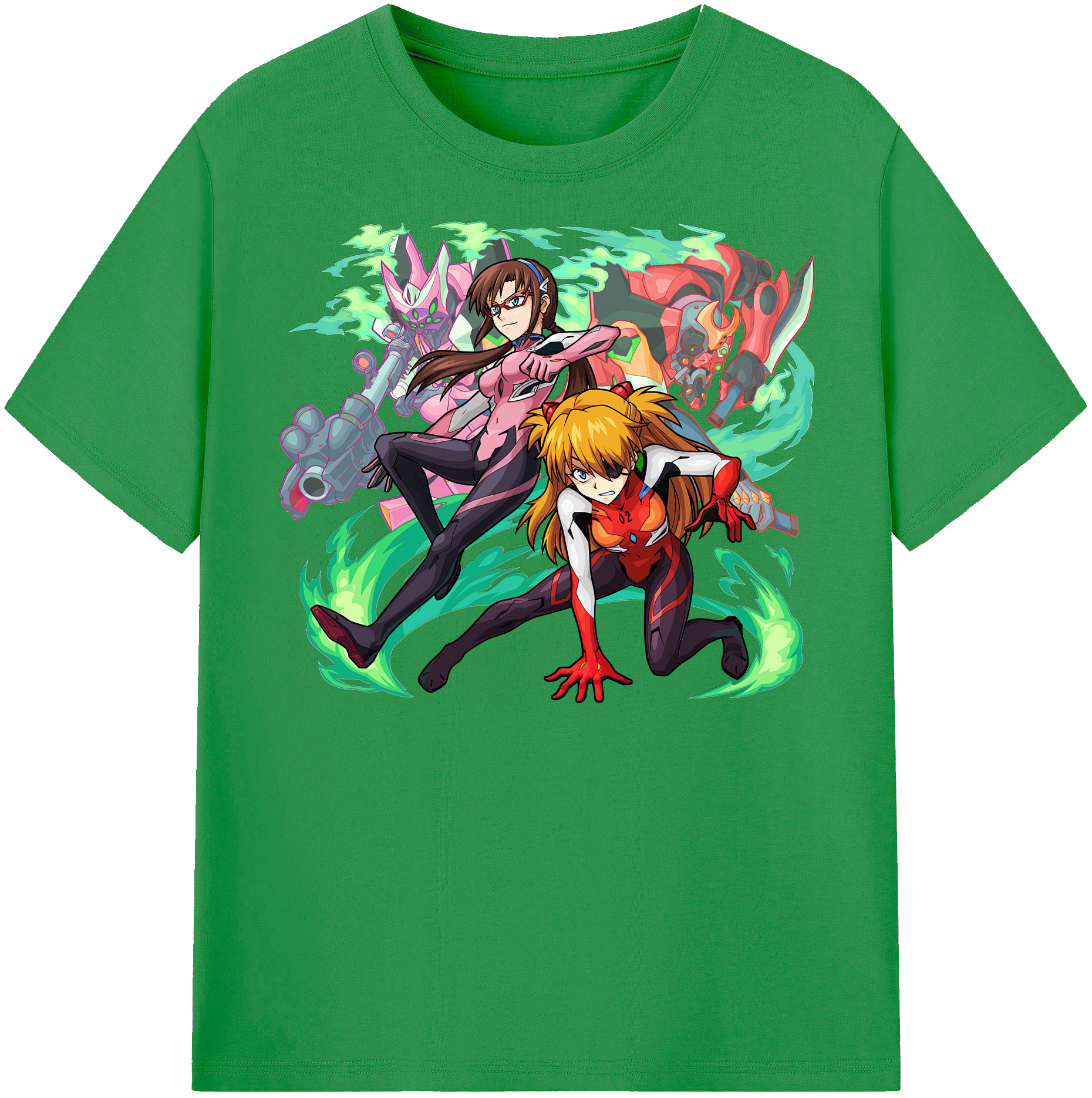 （画像用） EVA 新世紀エヴァンゲリオン レディースカジュアルプリントTシャツ（綿100％）