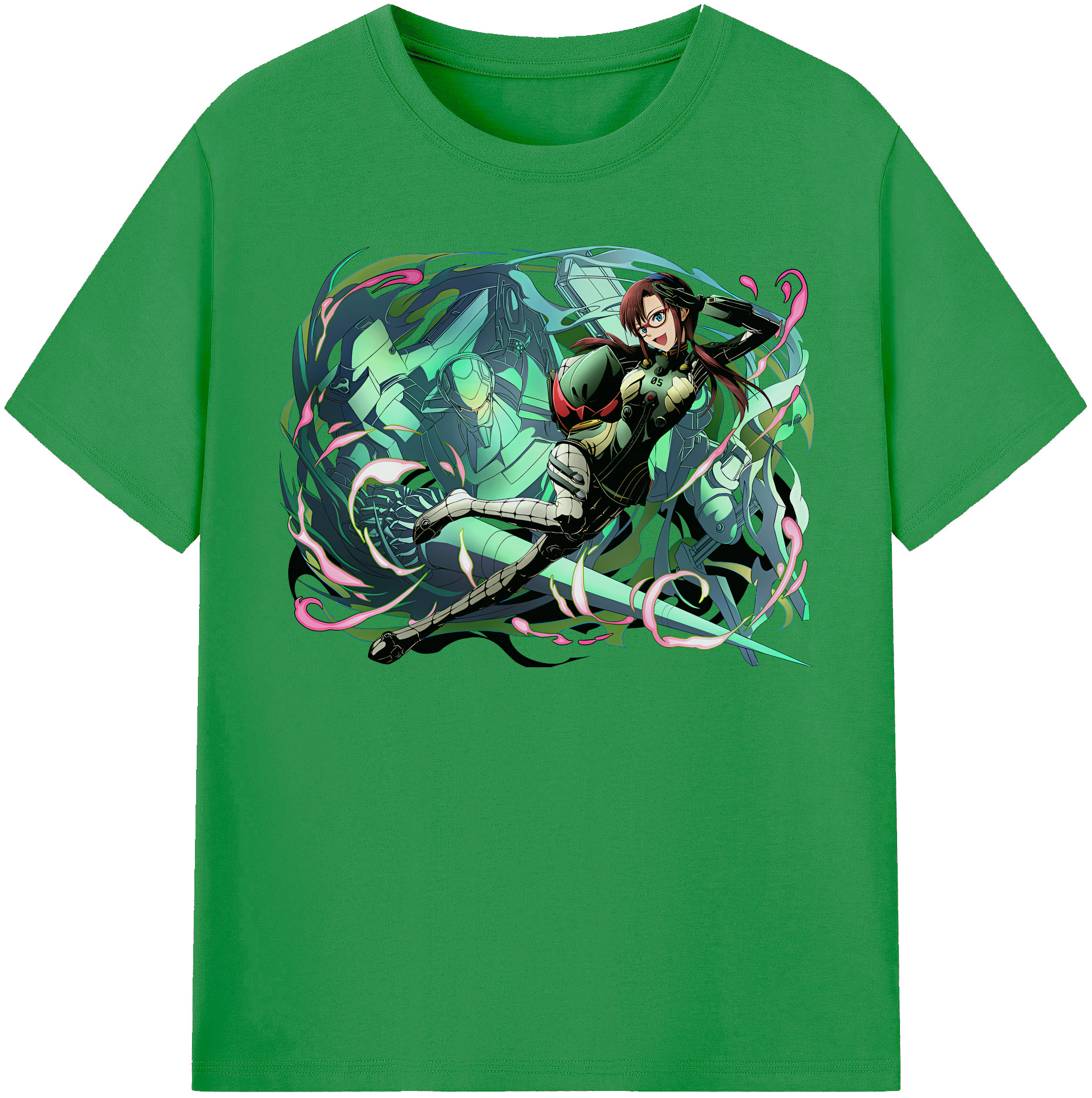（画像用） EVA 新世紀エヴァンゲリオン レディースカジュアルプリントTシャツ（綿100％）
