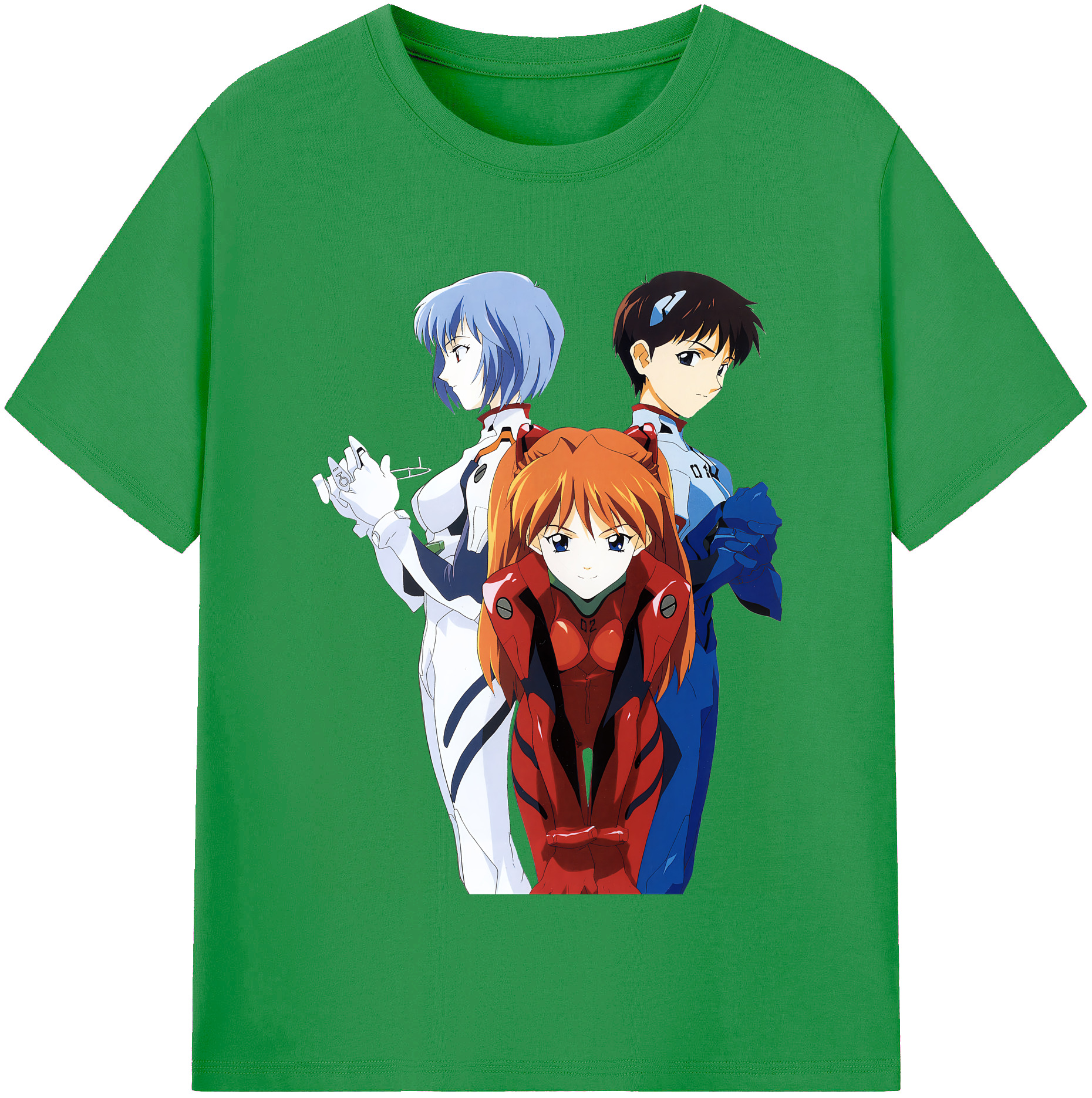 （画像用） EVA 新世紀エヴァンゲリオン レディースカジュアルプリントTシャツ（綿100％）