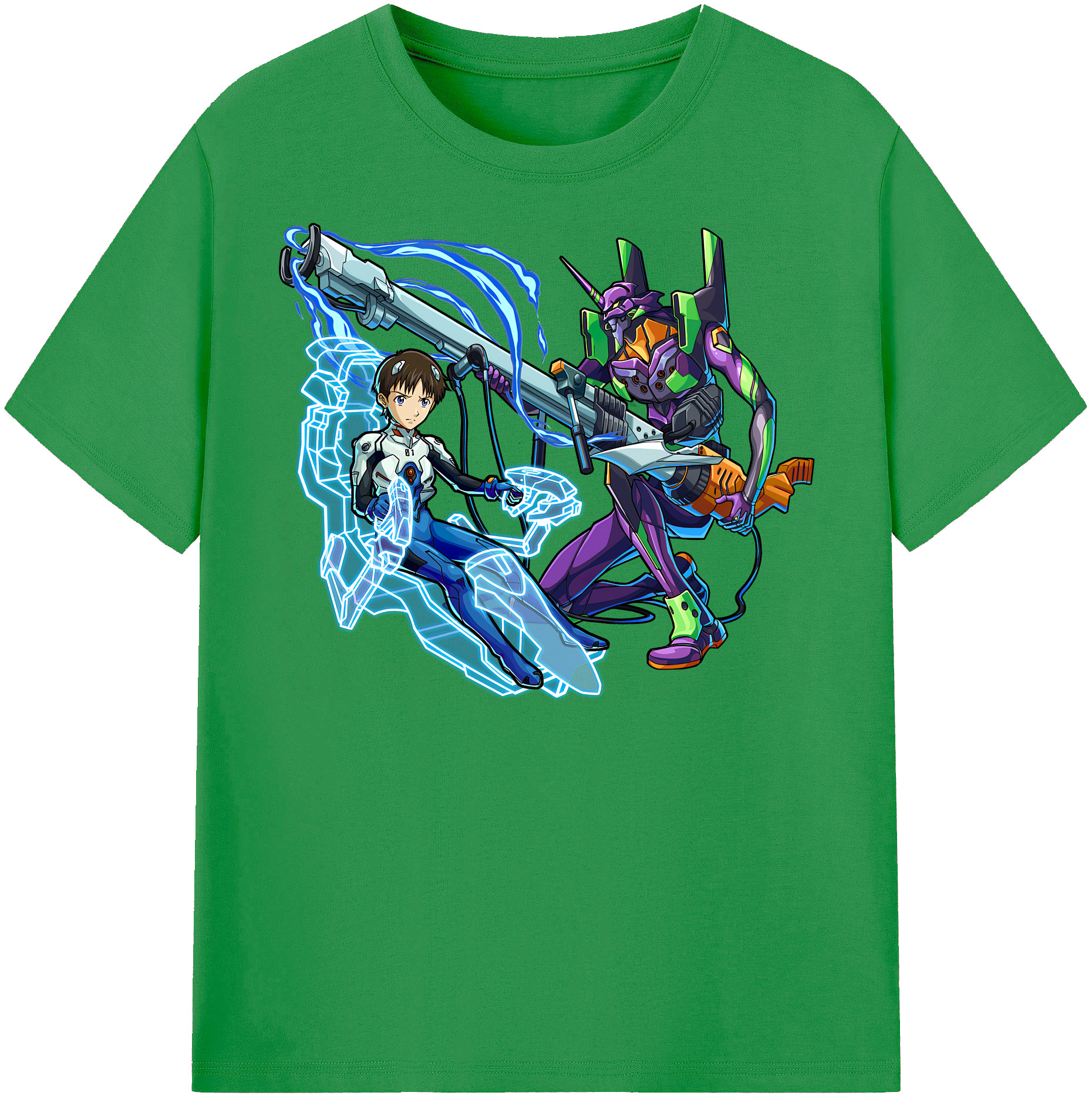 （画像用） EVA 新世紀エヴァンゲリオン レディースカジュアルプリントTシャツ（綿100％）