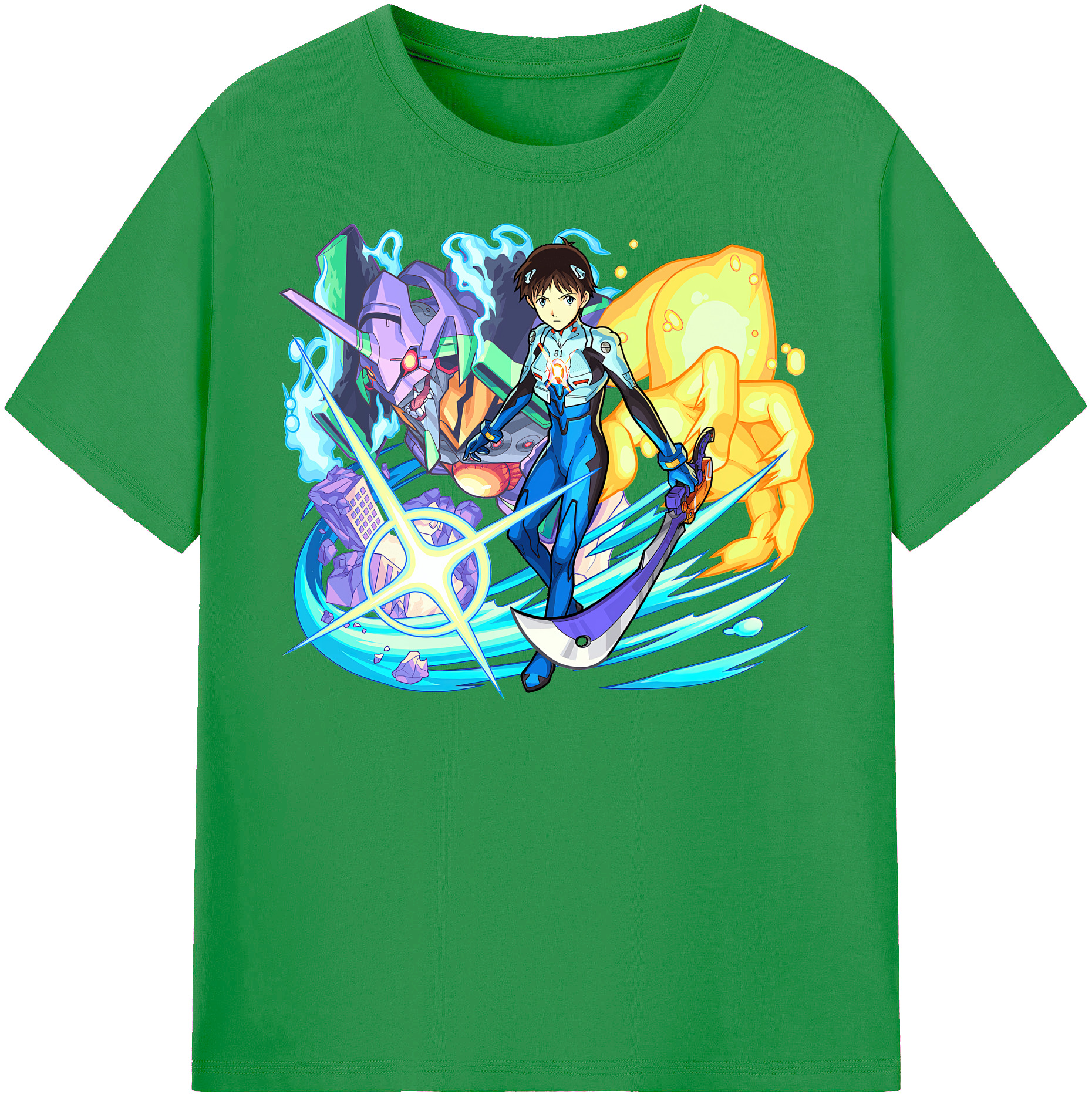 （画像用） EVA 新世紀エヴァンゲリオン レディースカジュアルプリントTシャツ（綿100％）