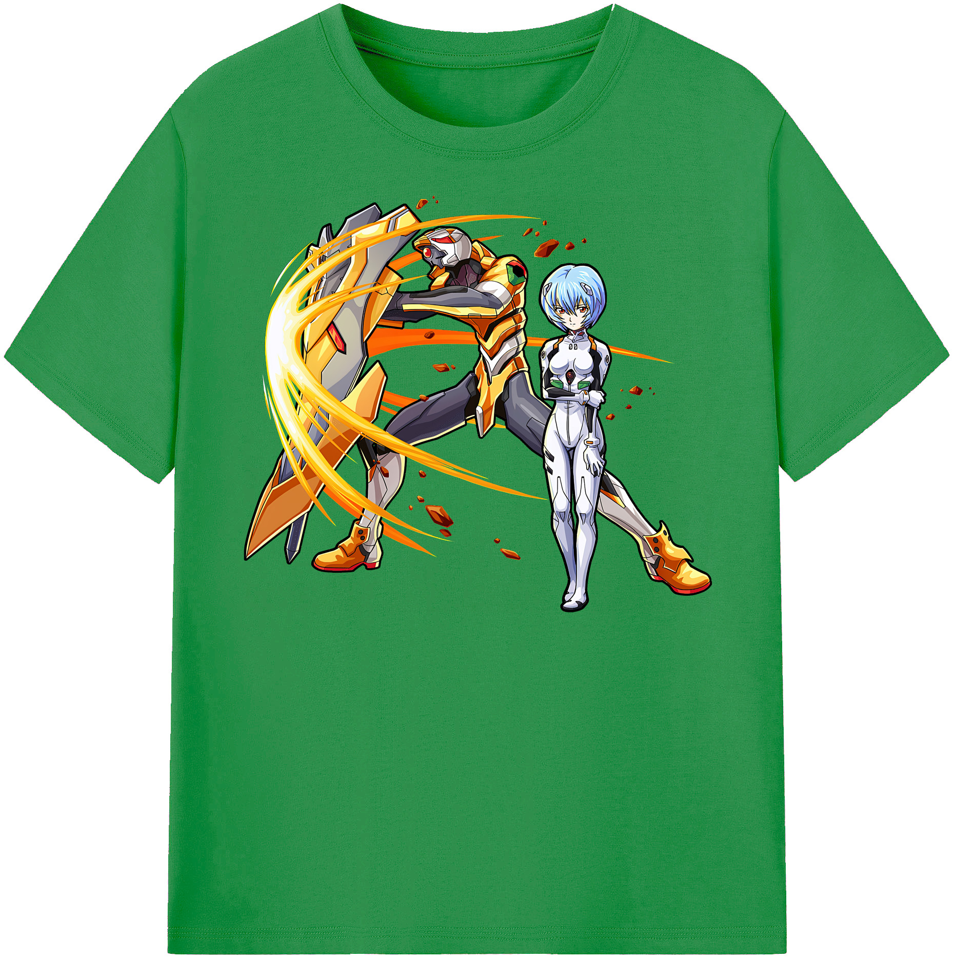 （画像用） EVA 新世紀エヴァンゲリオン レディースカジュアルプリントTシャツ（綿100％）