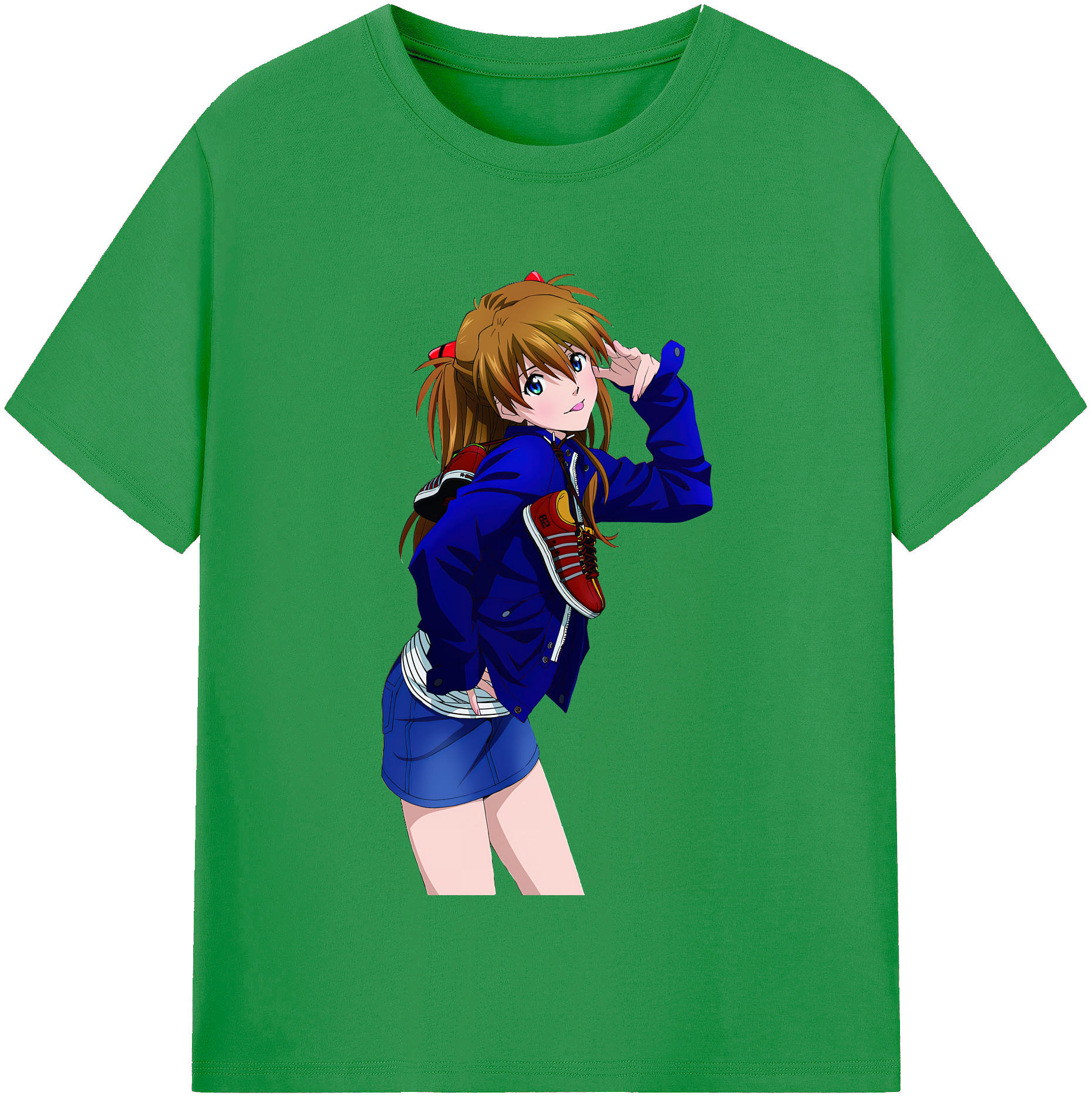 （画像用） EVA 新世紀エヴァンゲリオン レディースカジュアルプリントTシャツ（綿100％）