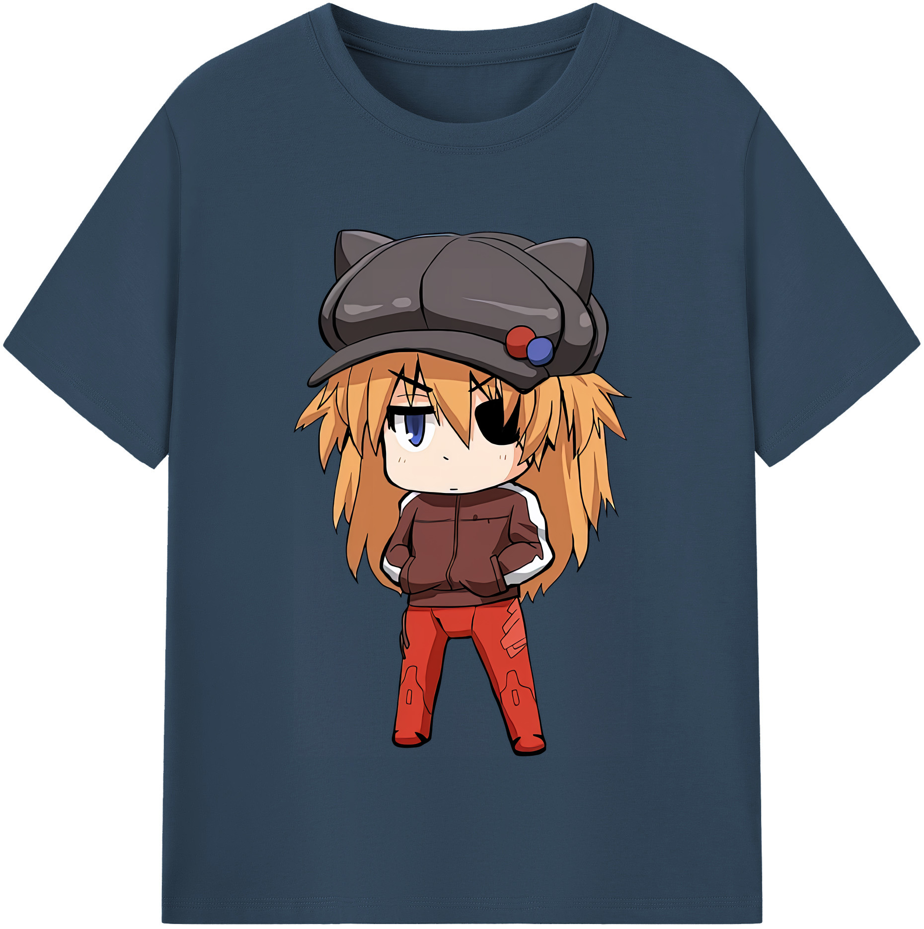 （画像用） EVA 新世紀エヴァンゲリオン レディースカジュアルプリントTシャツ（綿100％）
