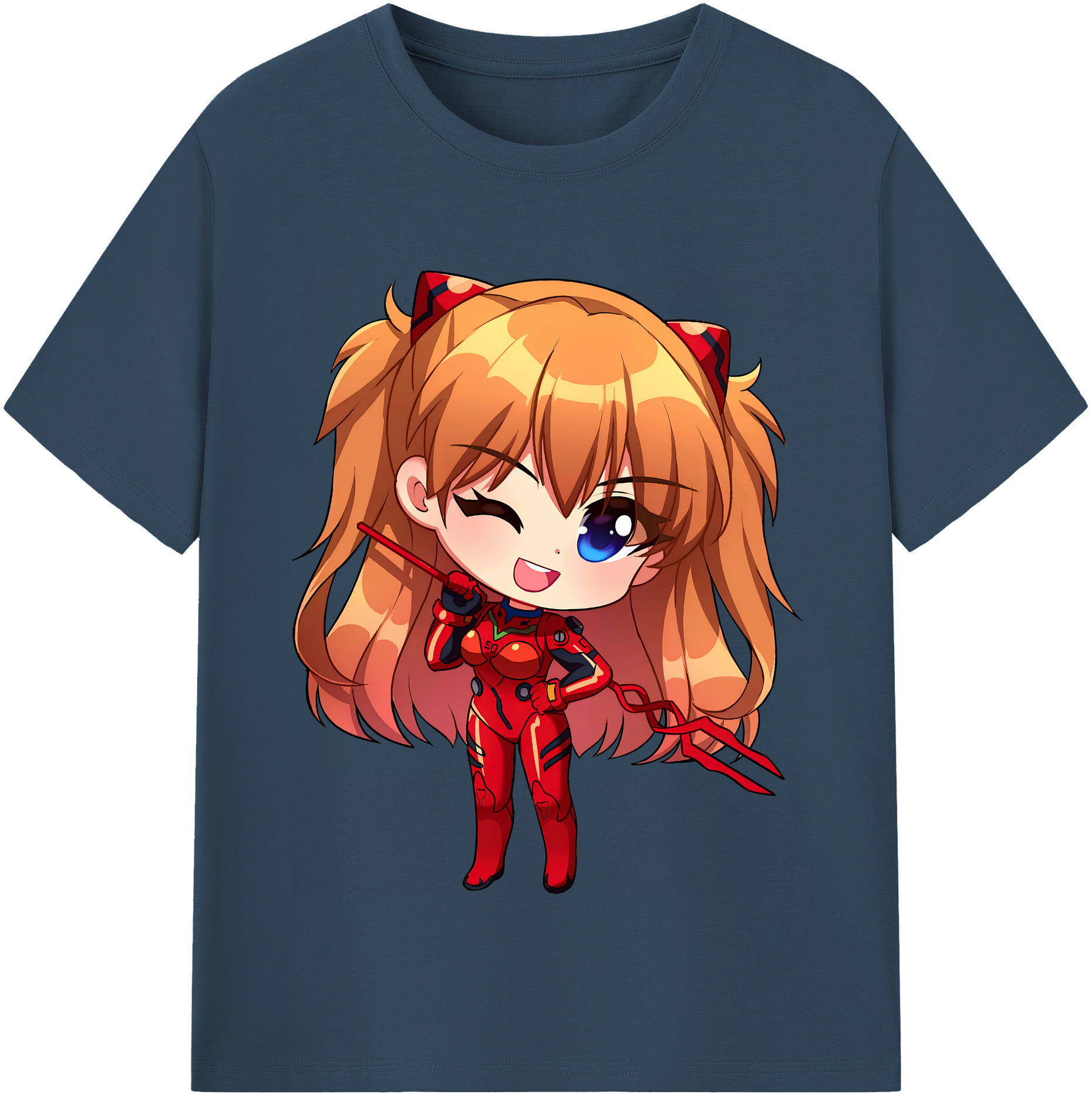 （画像用） EVA 新世紀エヴァンゲリオン レディースカジュアルプリントTシャツ（綿100％）