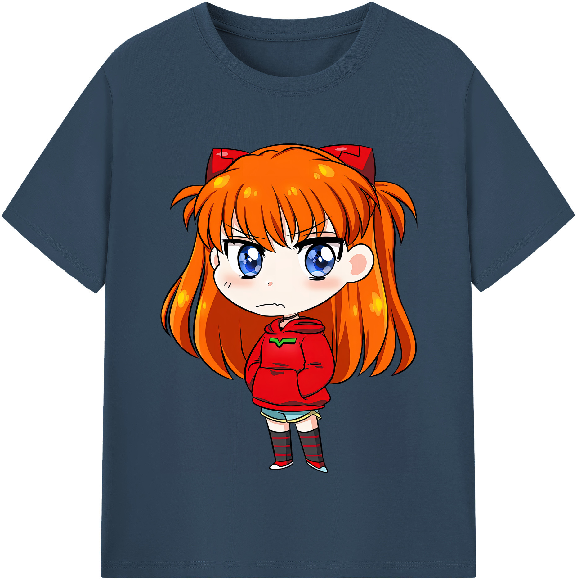 （画像用） EVA 新世紀エヴァンゲリオン レディースカジュアルプリントTシャツ（綿100％）