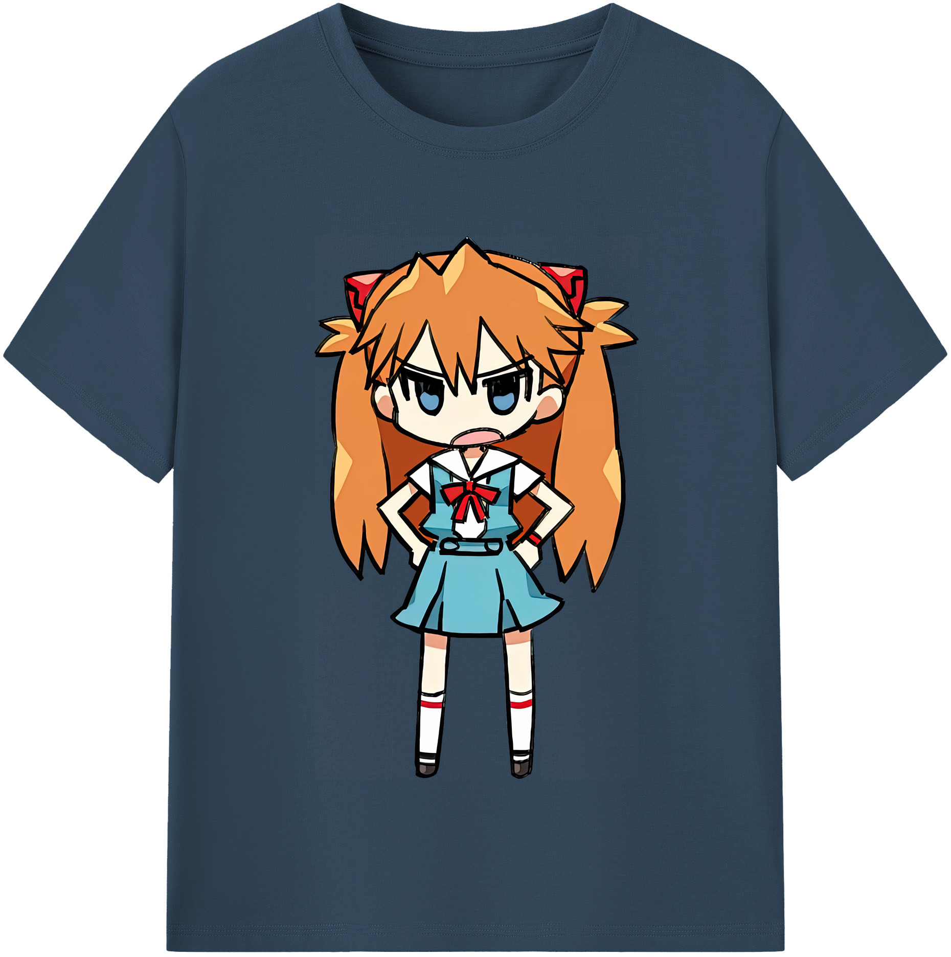 （画像用） EVA 新世紀エヴァンゲリオン レディースカジュアルプリントTシャツ（綿100％）