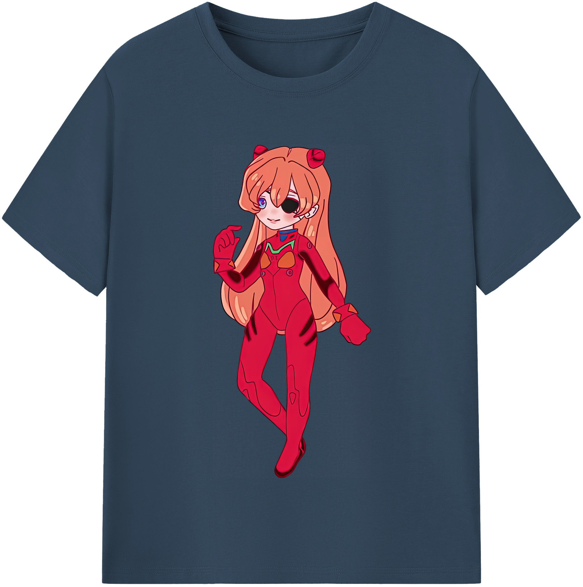 （画像用） EVA 新世紀エヴァンゲリオン レディースカジュアルプリントTシャツ（綿100％）