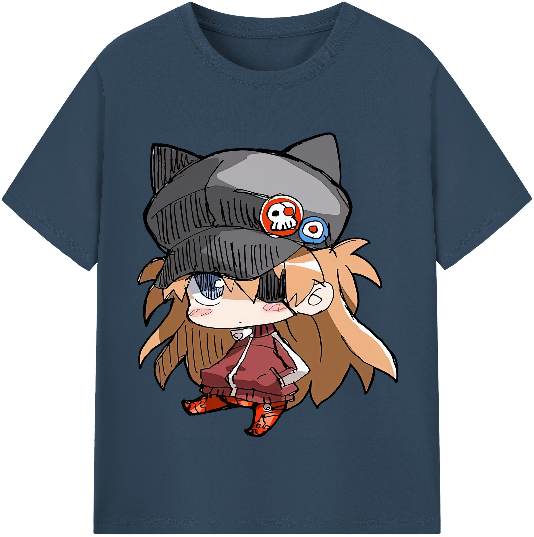 （画像用） EVA 新世紀エヴァンゲリオン レディースカジュアルプリントTシャツ（綿100％）