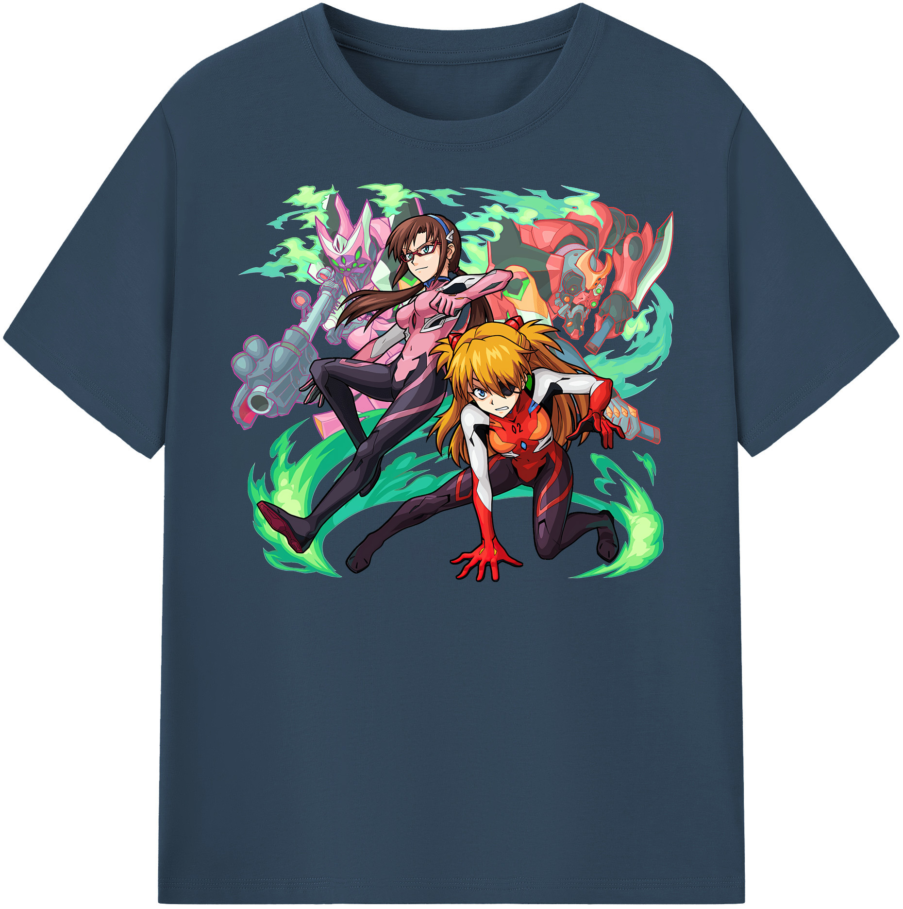 （画像用） EVA 新世紀エヴァンゲリオン レディースカジュアルプリントTシャツ（綿100％）