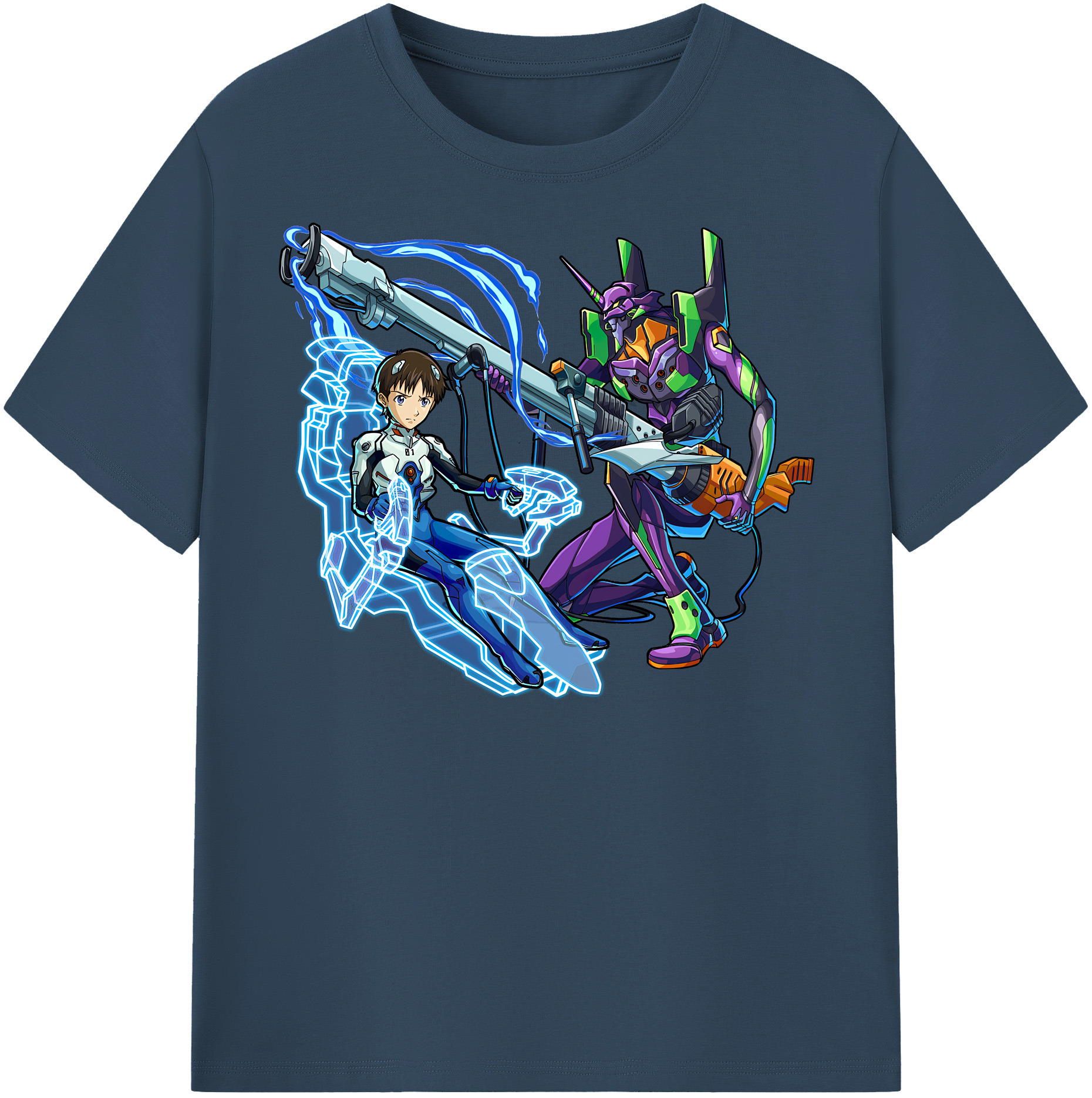 （画像用） EVA 新世紀エヴァンゲリオン レディースカジュアルプリントTシャツ（綿100％）