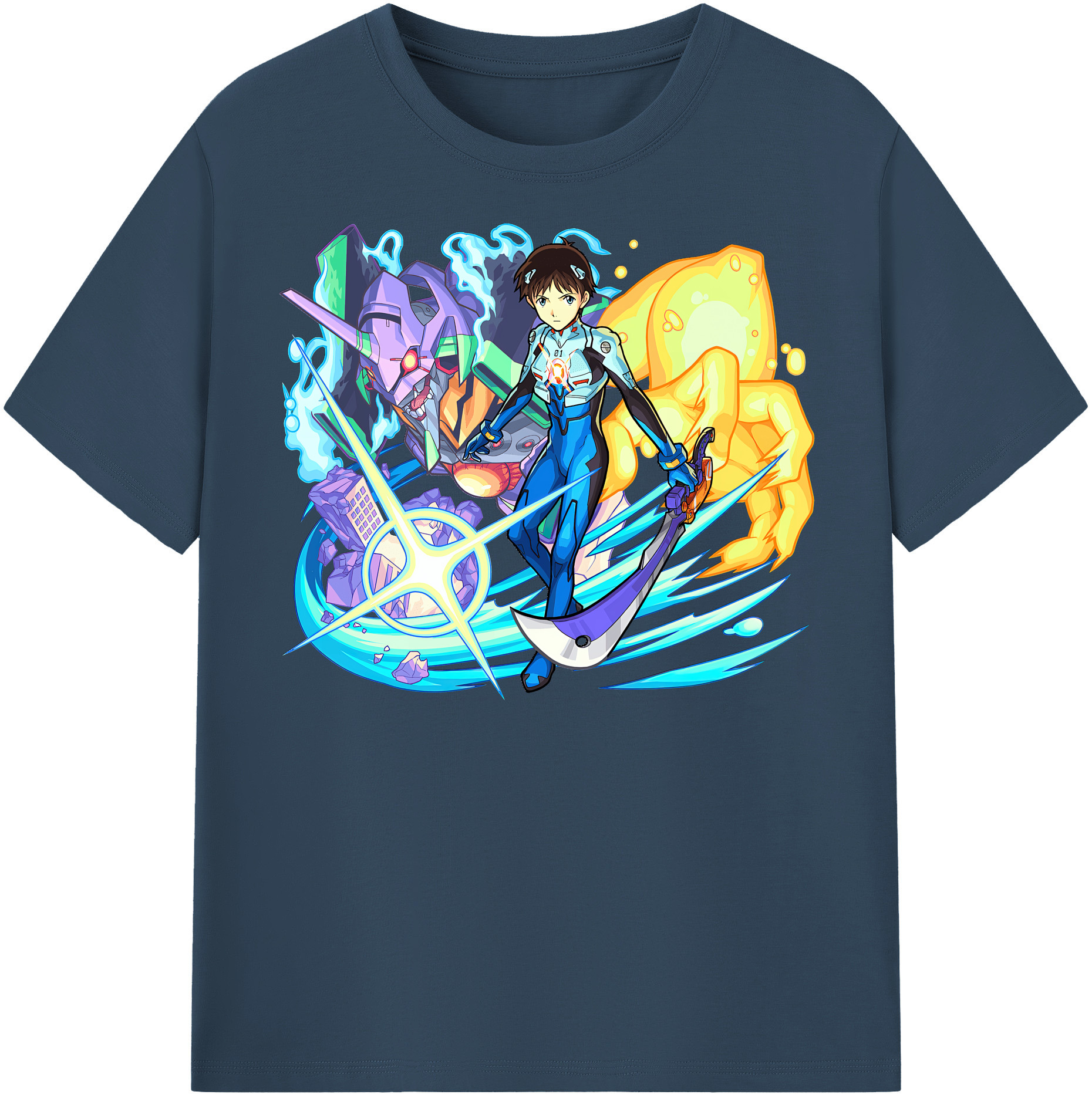 （画像用） EVA 新世紀エヴァンゲリオン レディースカジュアルプリントTシャツ（綿100％）