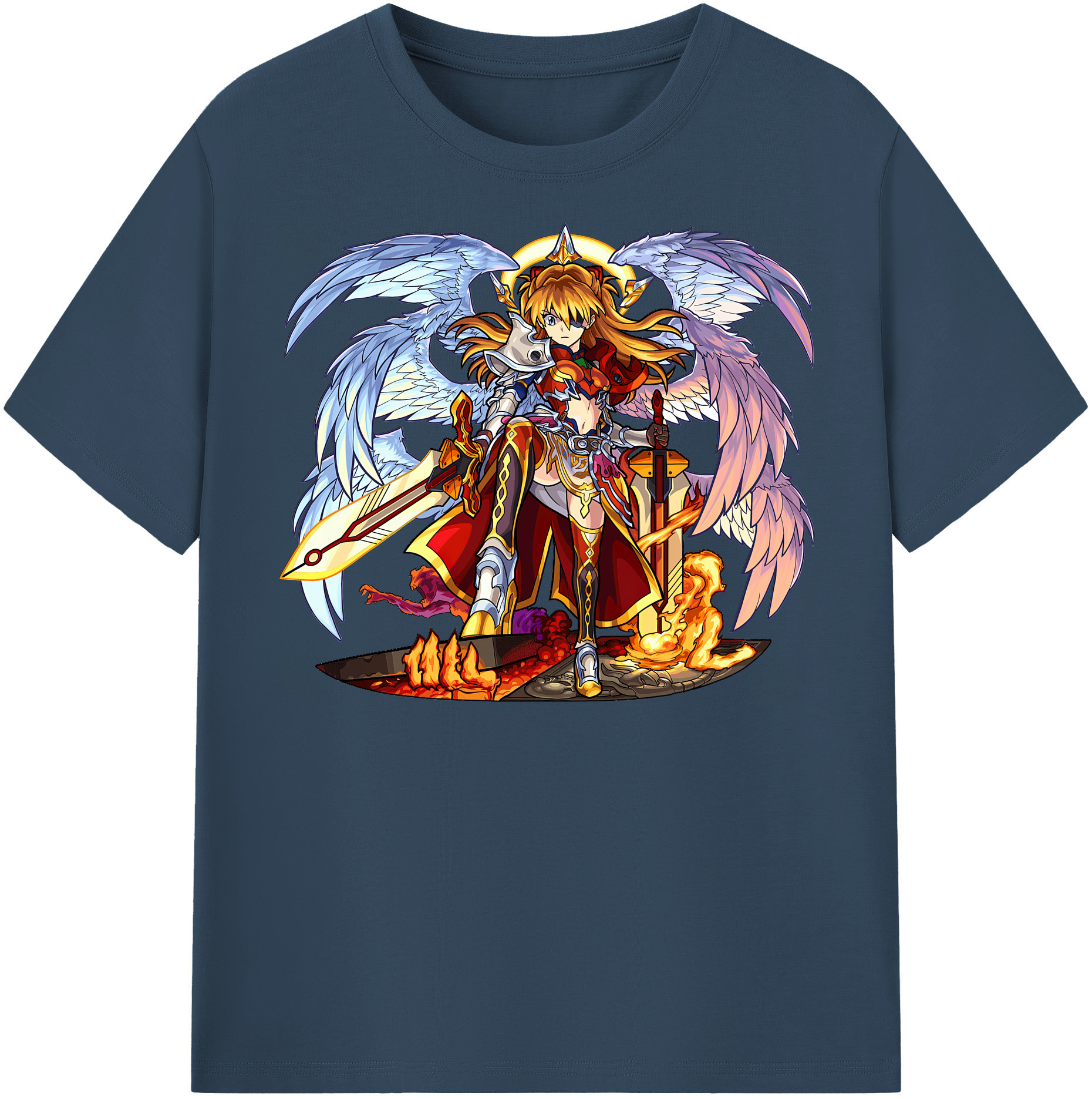 （画像用） EVA 新世紀エヴァンゲリオン レディースカジュアルプリントTシャツ（綿100％）