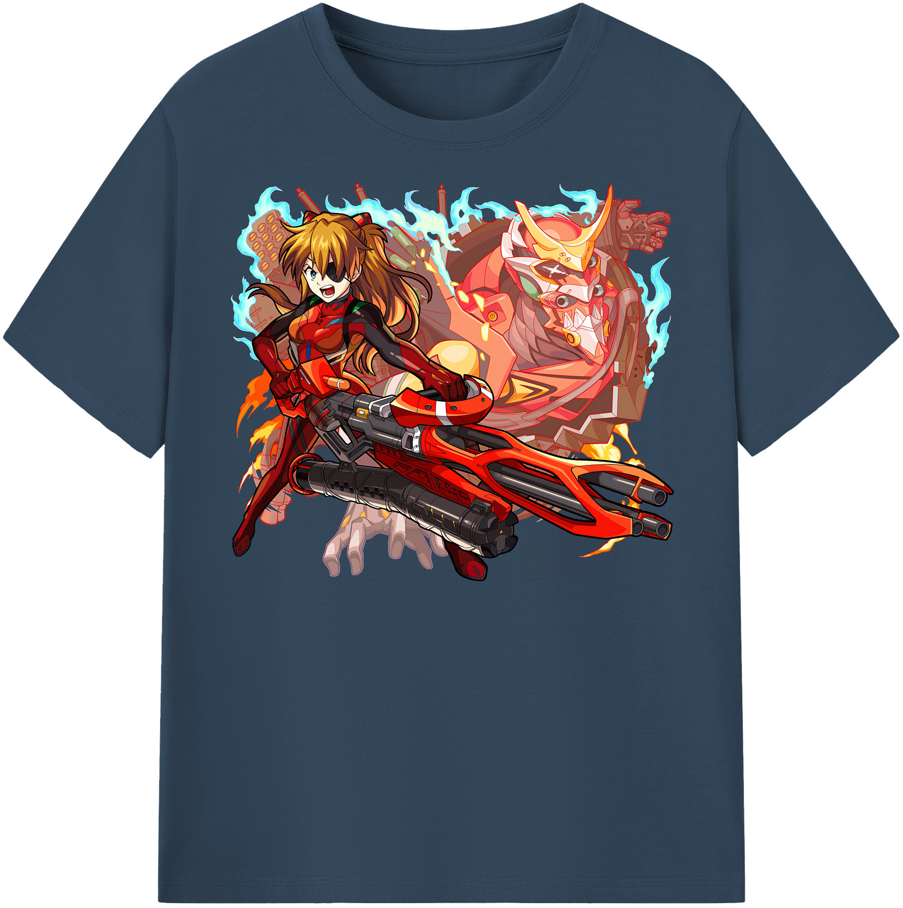 （画像用） EVA 新世紀エヴァンゲリオン レディースカジュアルプリントTシャツ（綿100％）