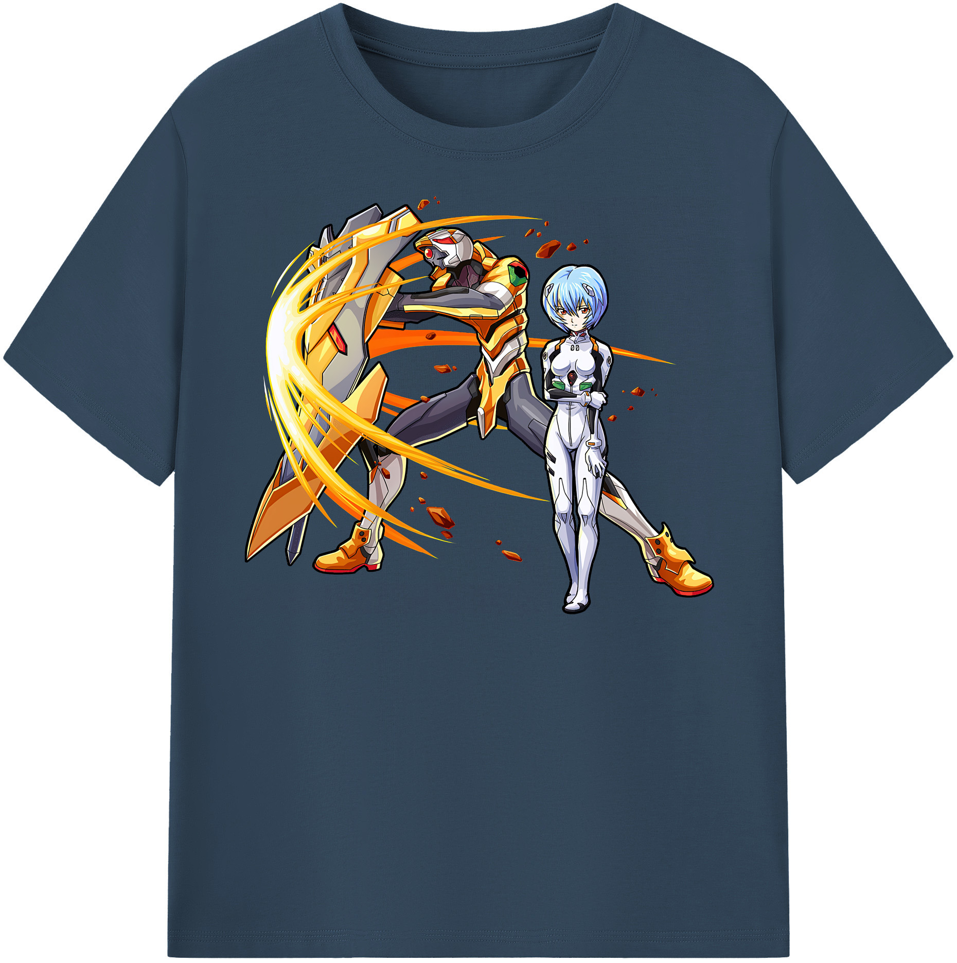 （画像用） EVA 新世紀エヴァンゲリオン レディースカジュアルプリントTシャツ（綿100％）