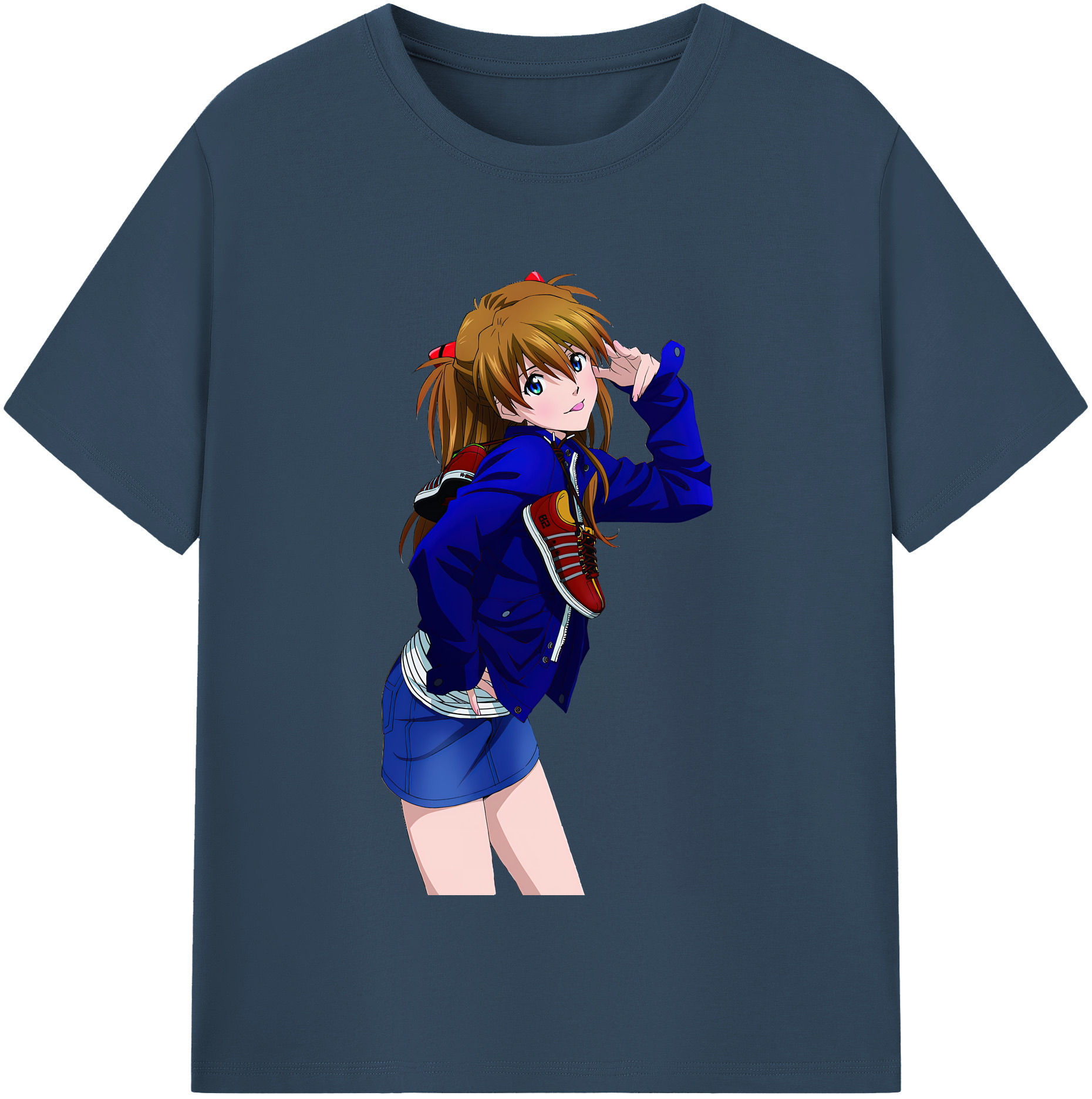 （画像用） EVA 新世紀エヴァンゲリオン レディースカジュアルプリントTシャツ（綿100％）